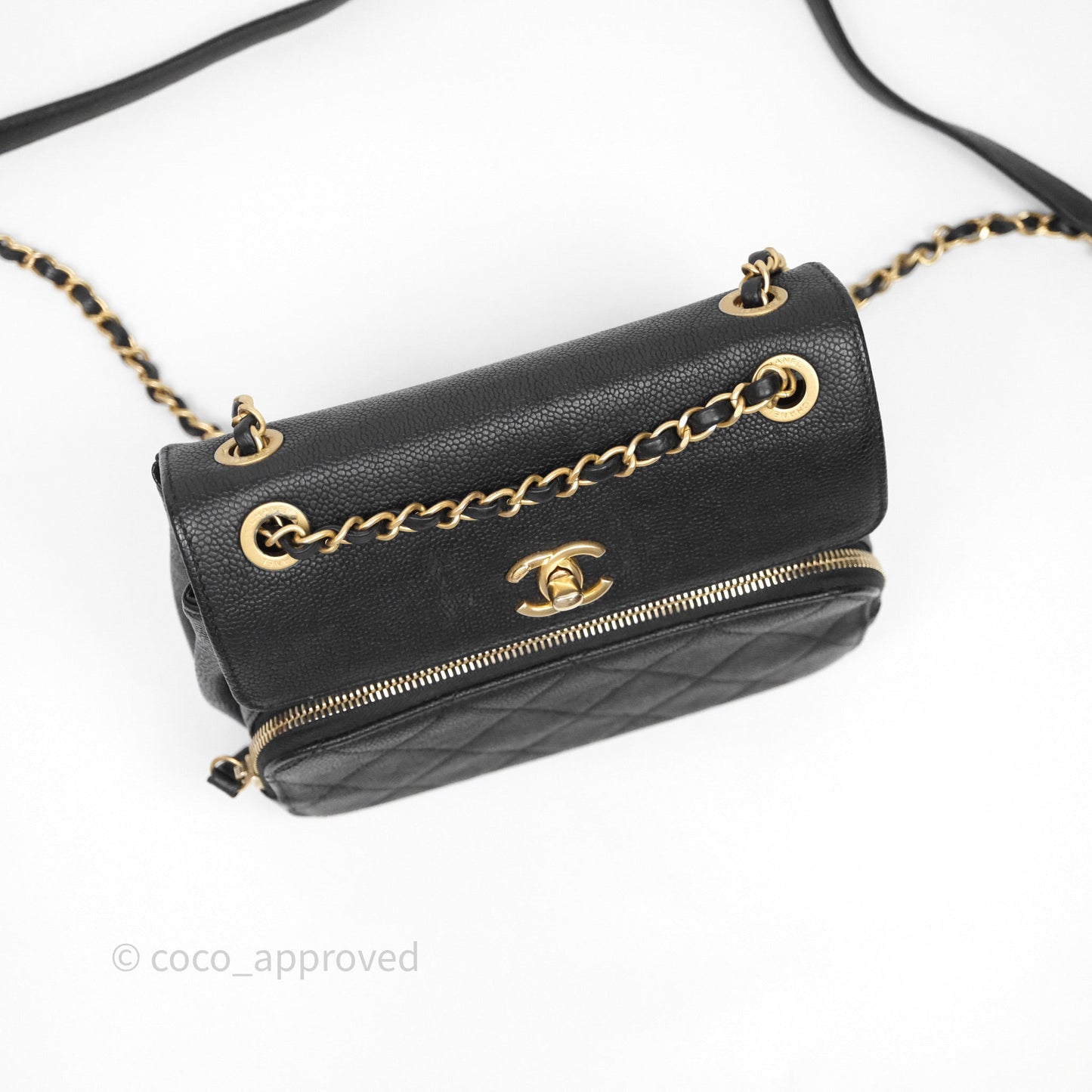 Chanel Chic Trip Flap Bag Black Caviar Gold Hardware