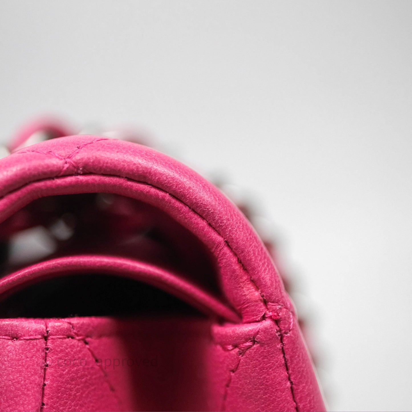 Chanel Classic M/L Medium Flap Quilted Hot Pink Lambskin Silver Hardware