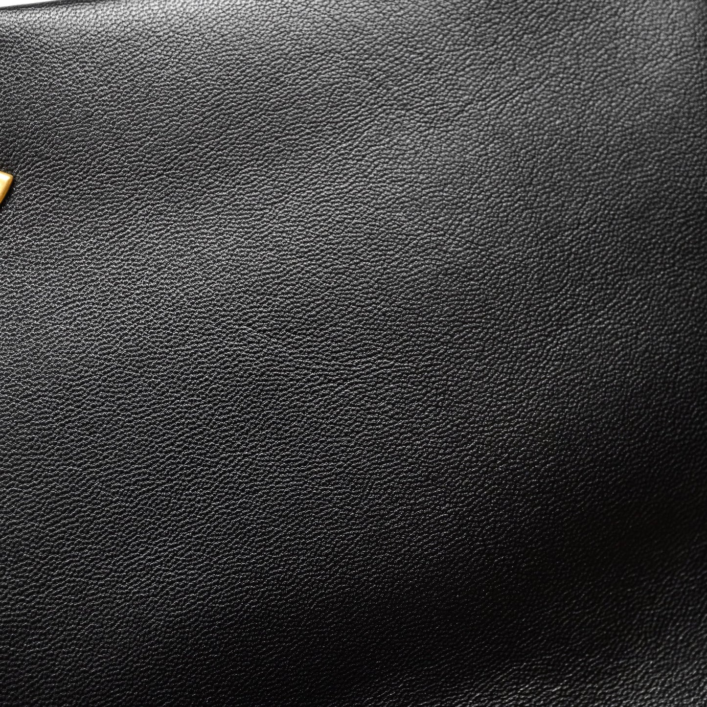 Saint Laurent Calfskin Shopping Tote Bag Black Gold Hardware
