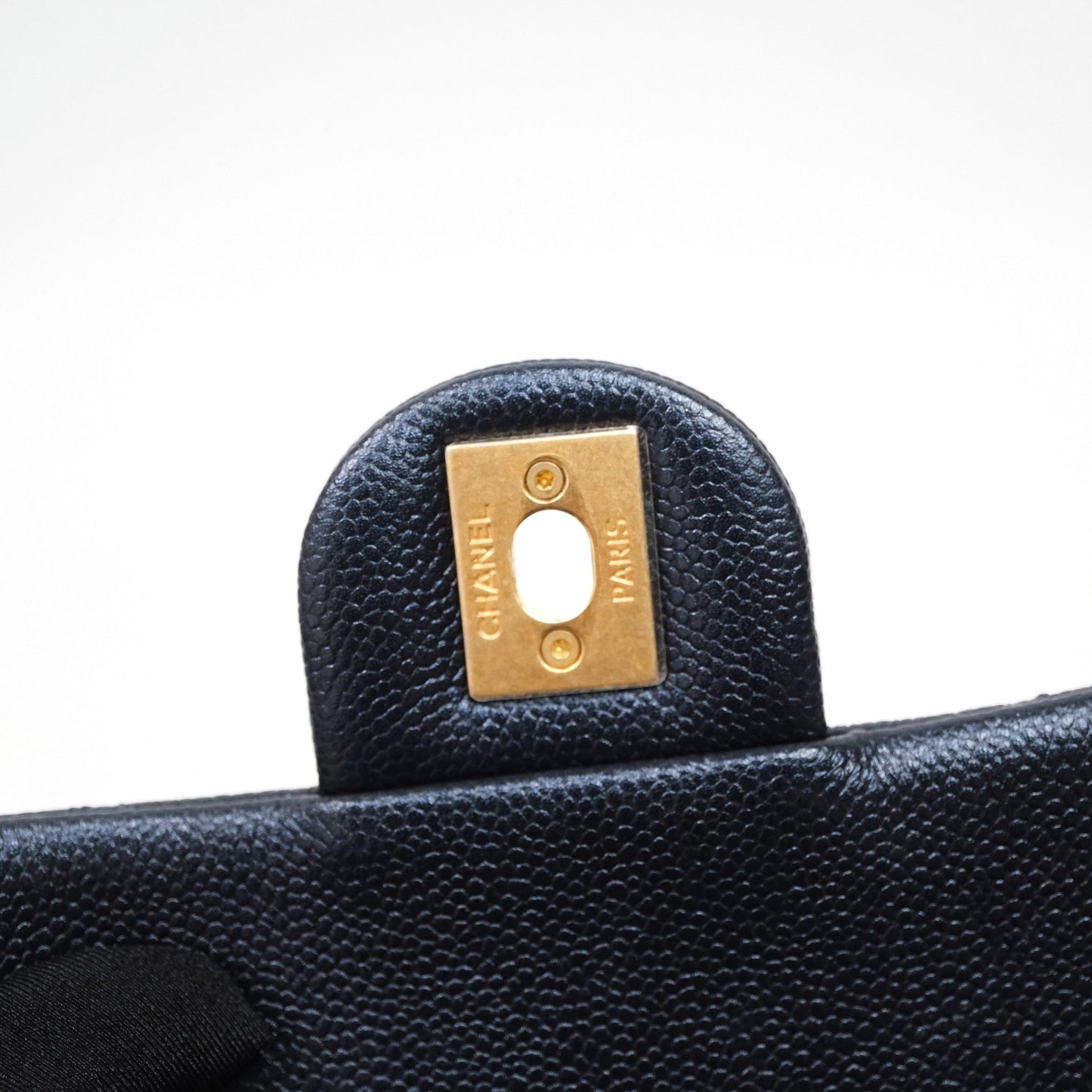 Chanel Quilted My Perfect Mini Iridescent Dark Navy Caviar Aged Gold Hardware