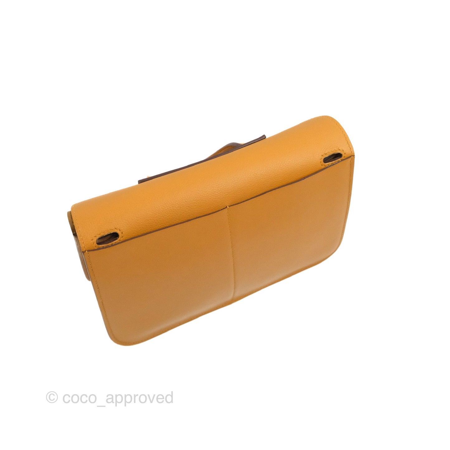 Hermès Halzan 25 Caramel Evercolour Gold Hardware