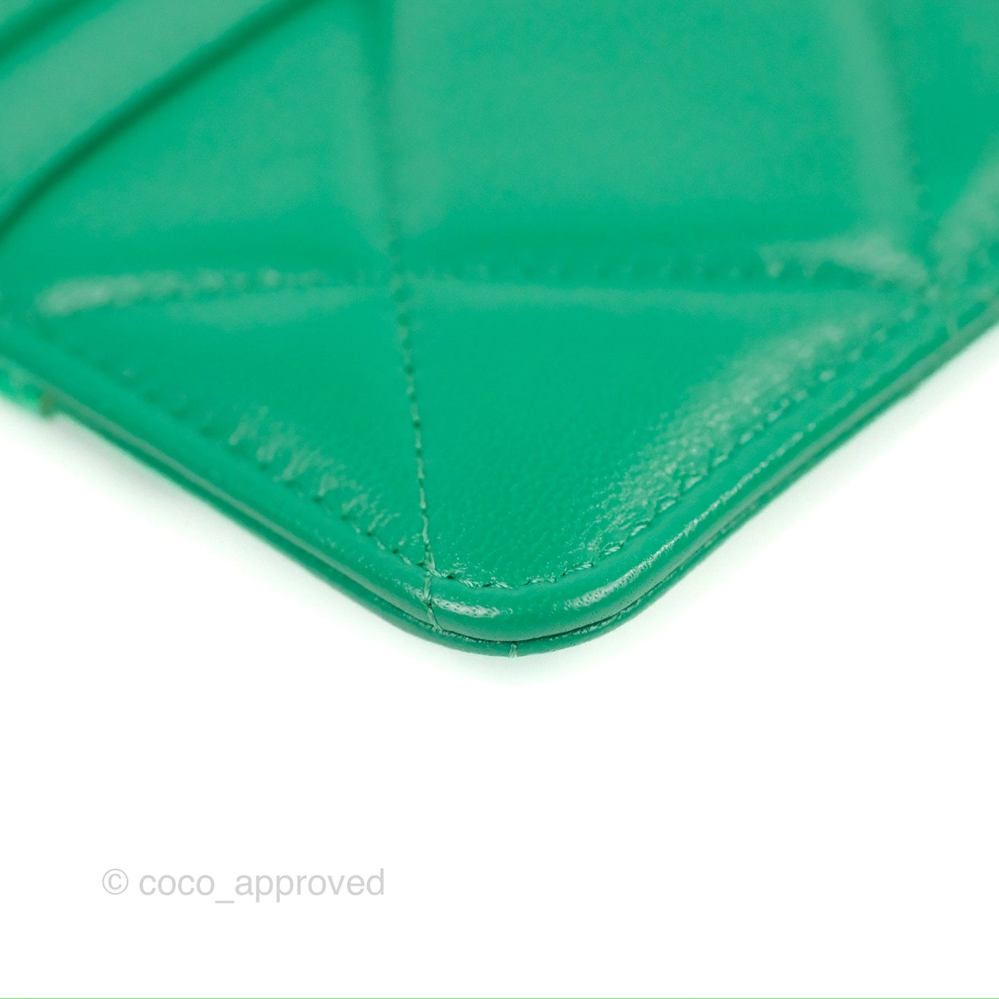 Chanel 19 Phone Holder Long Zip Wallet Green Gold Hardware