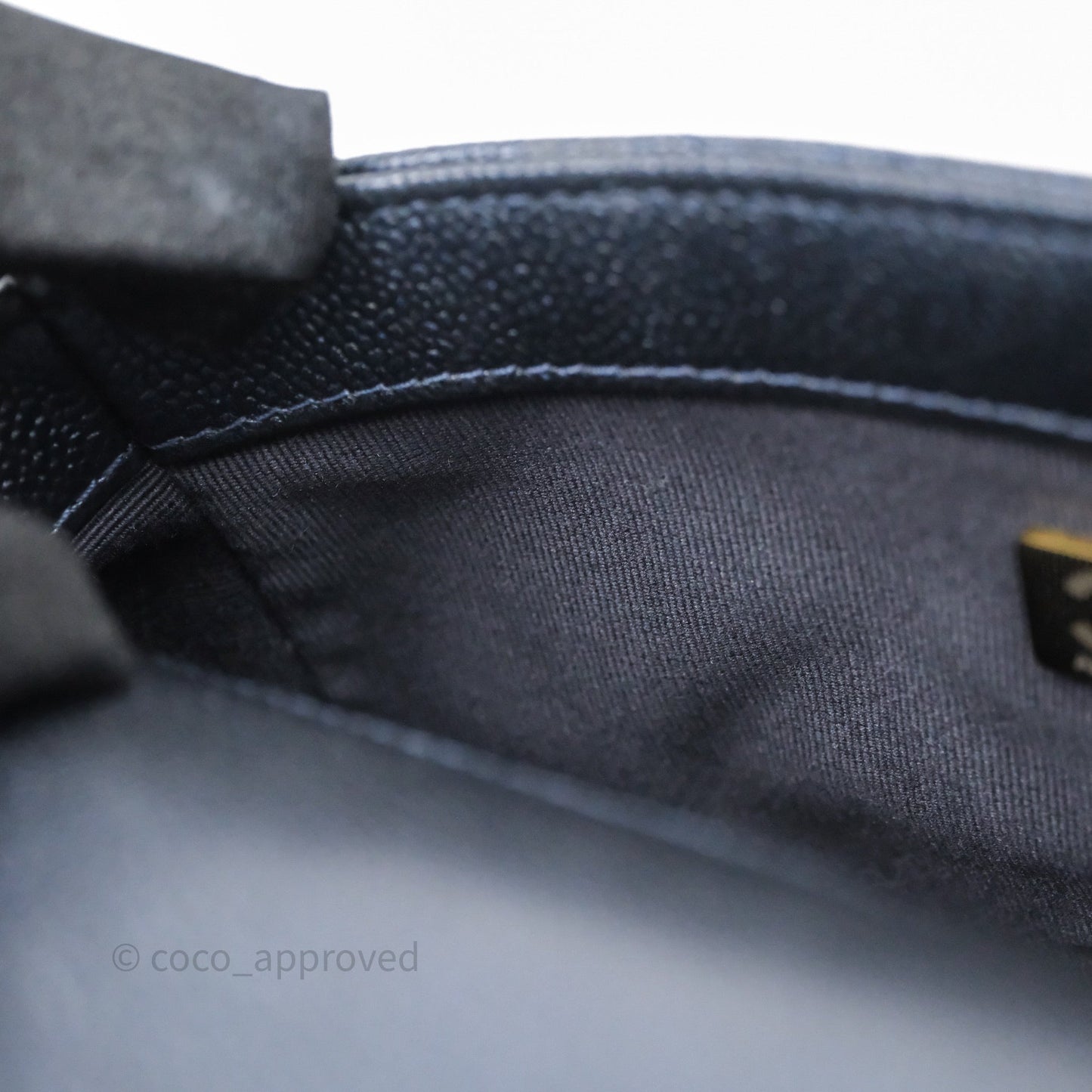 Chanel Quilted My Perfect Mini Iridescent Dark Navy Caviar Aged Gold Hardware