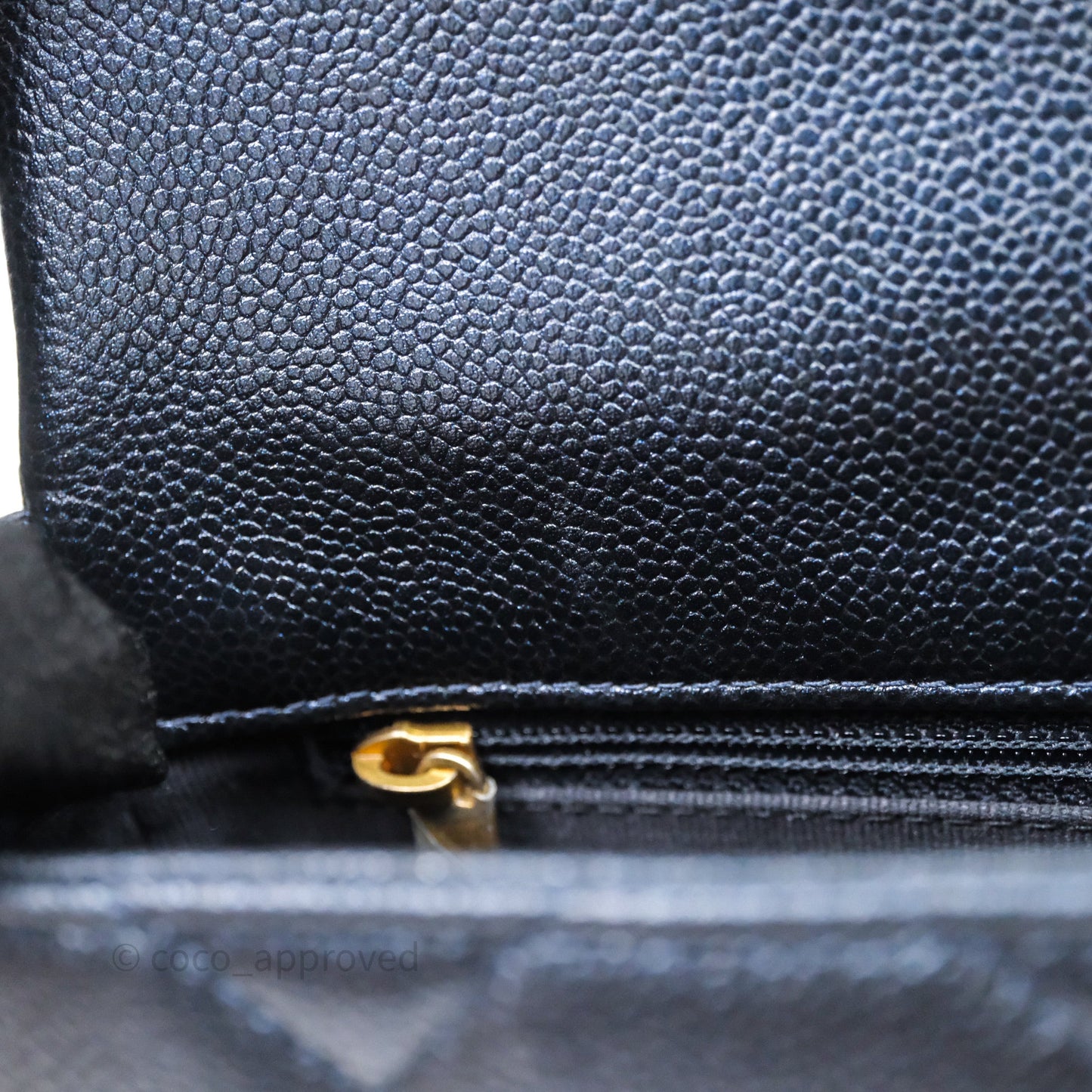 Chanel Quilted My Perfect Mini Iridescent Dark Navy Caviar Aged Gold Hardware
