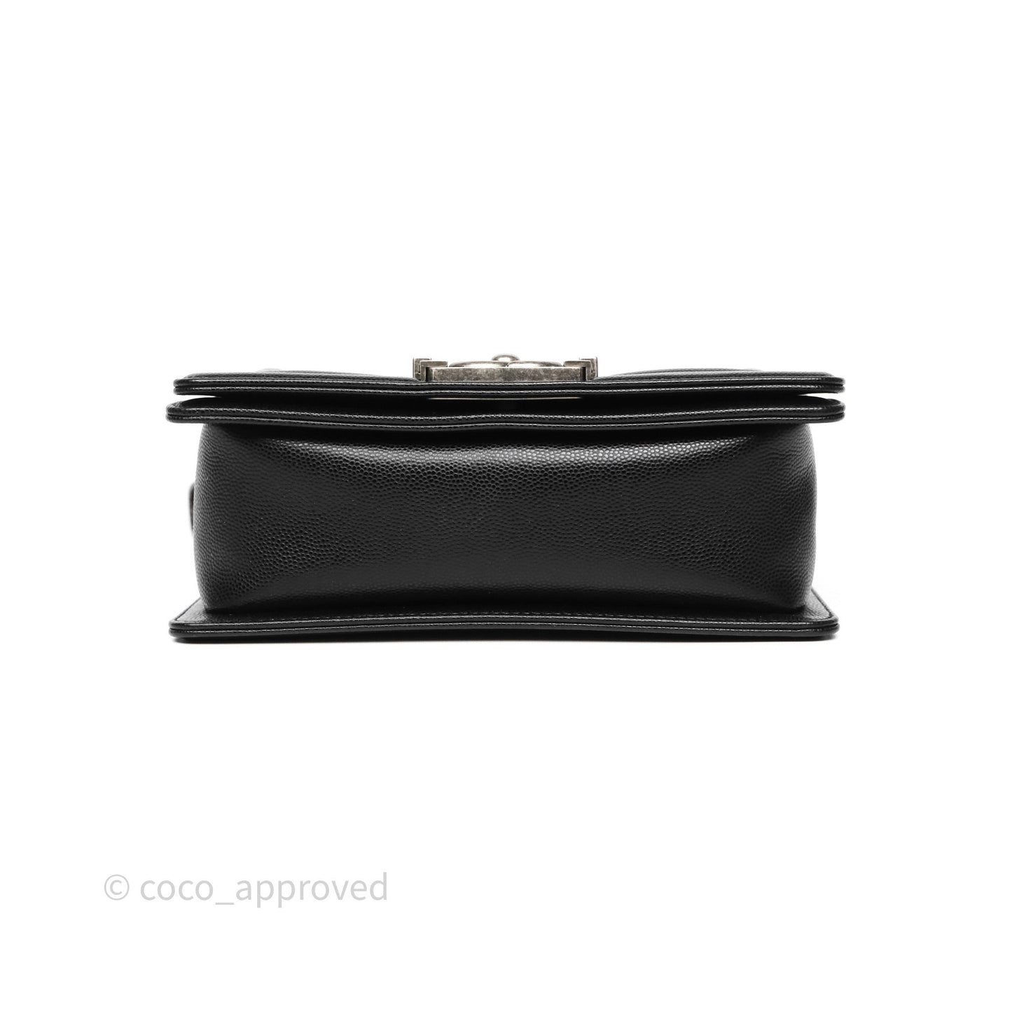 Chanel Small Boy Black Caviar Ruthenium Hardware