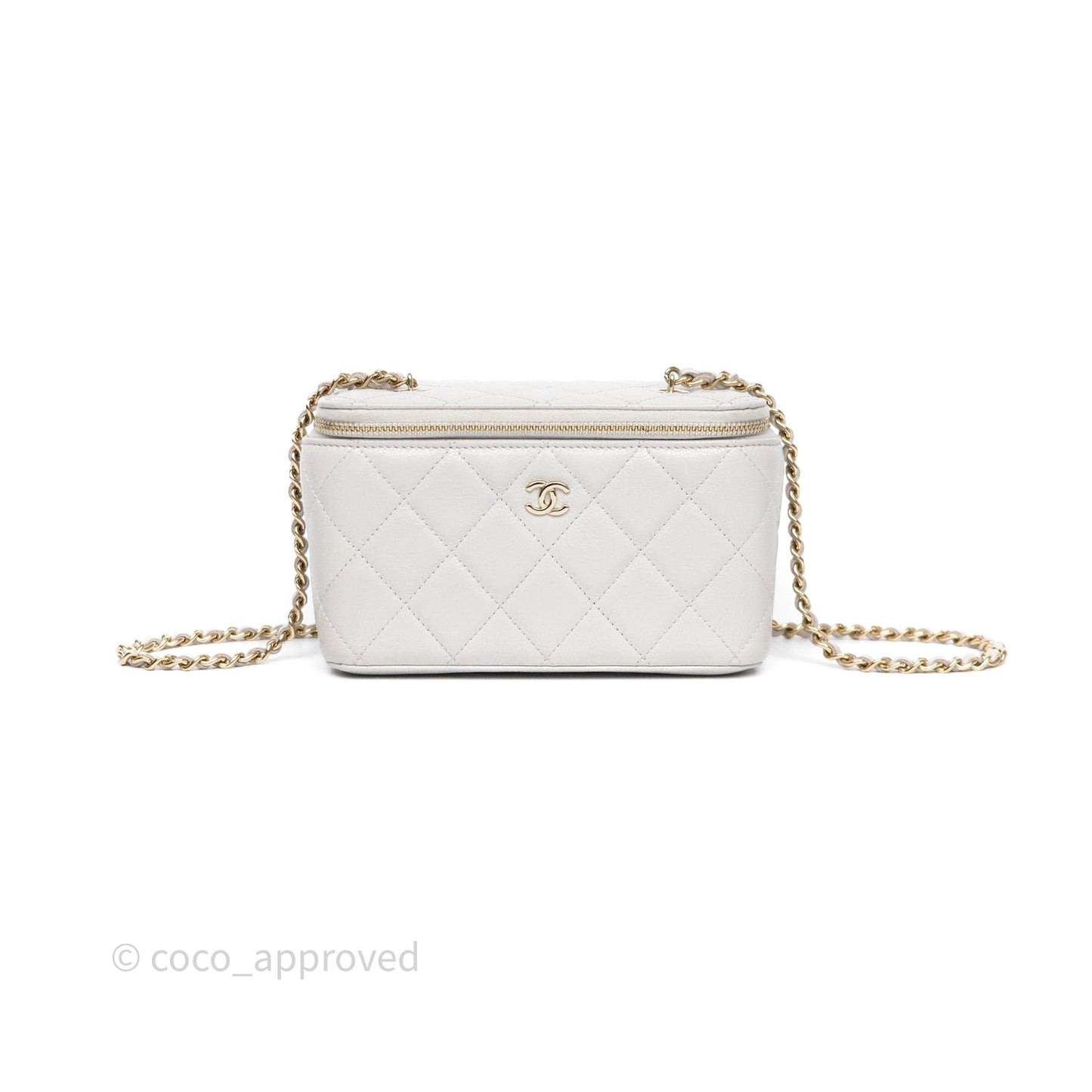 Chanel Vanity with Chain Grey Caviar Gold Hardware