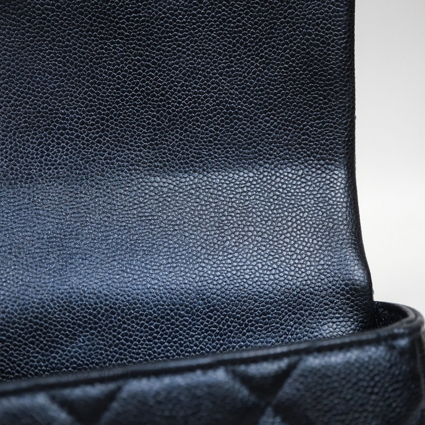 Chanel Quilted My Perfect Mini Iridescent Dark Navy Caviar Aged Gold Hardware