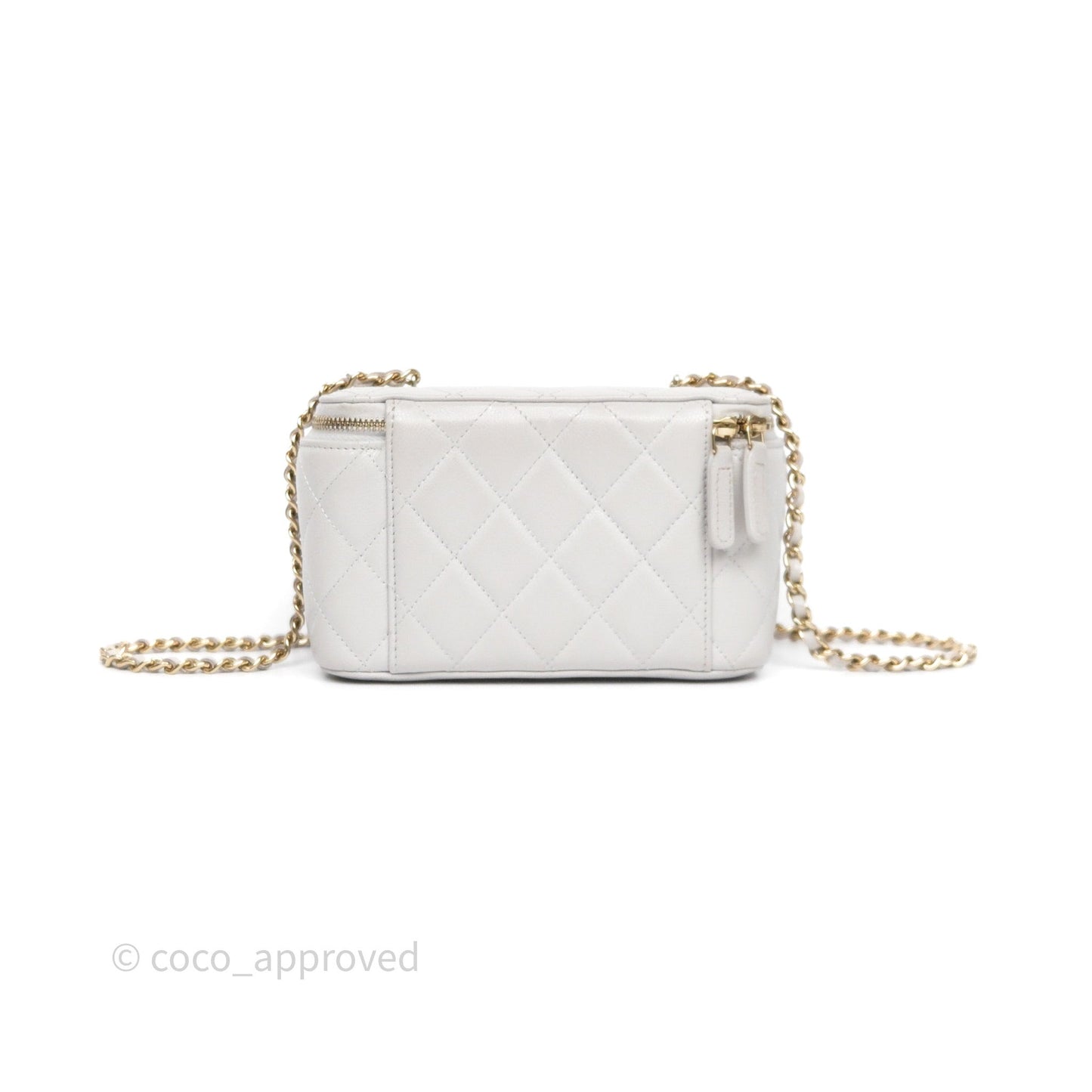 Chanel Vanity with Chain Grey Caviar Gold Hardware