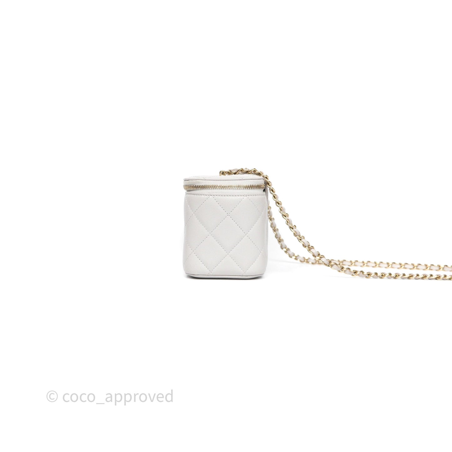 Chanel Vanity with Chain Grey Caviar Gold Hardware