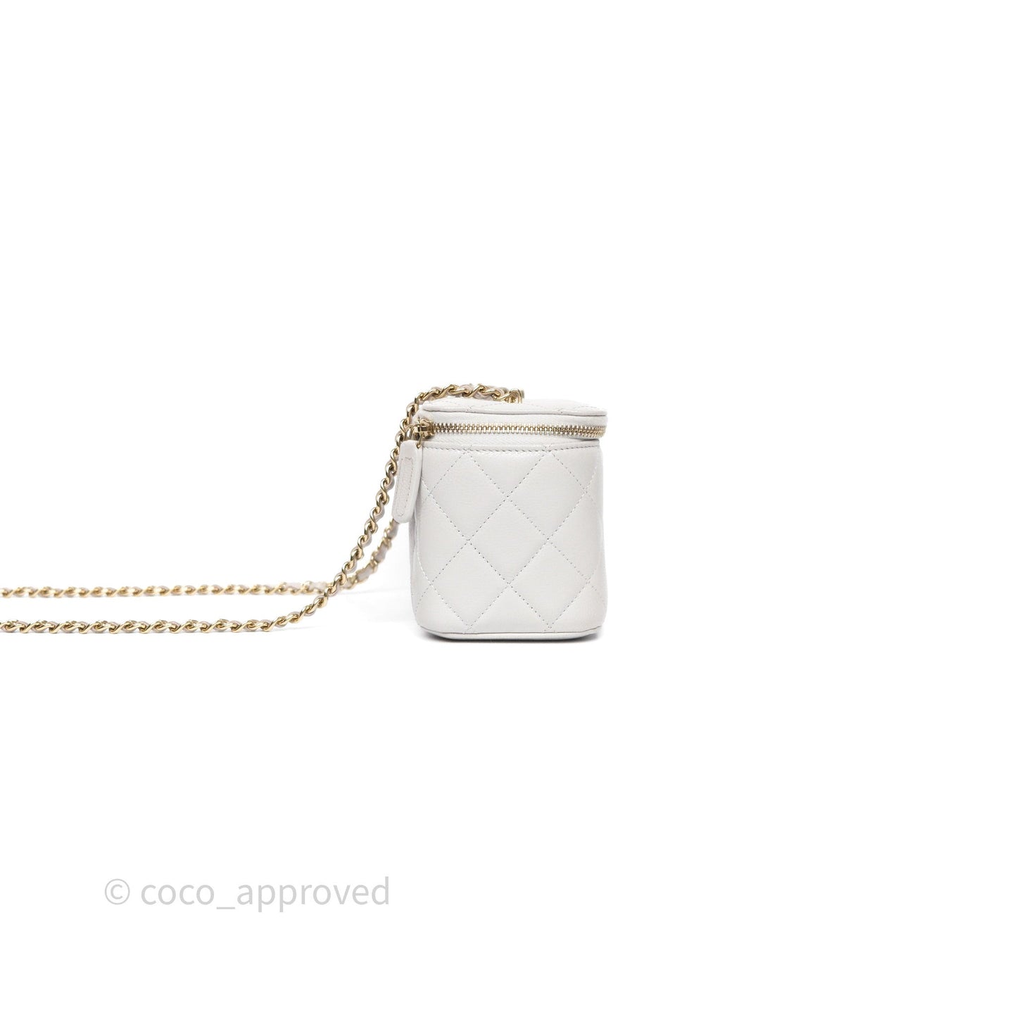 Chanel Vanity with Chain Grey Caviar Gold Hardware