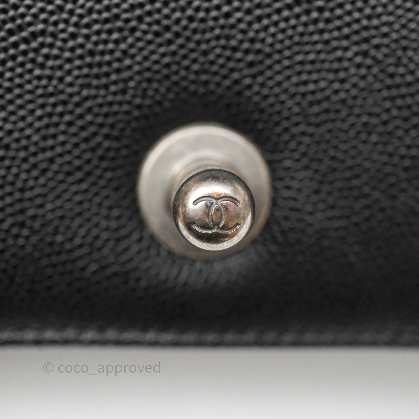 Chanel Small Boy Black Caviar Ruthenium Hardware