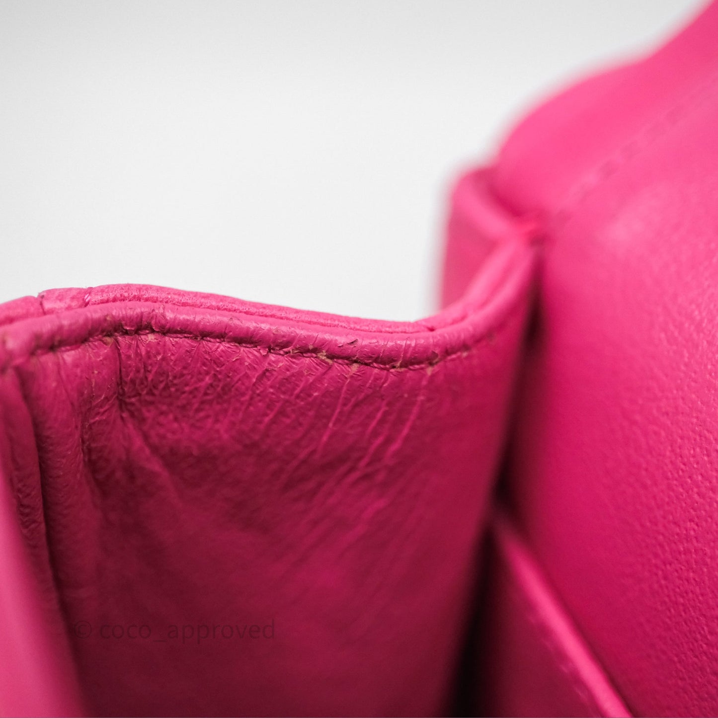 Chanel Classic M/L Medium Flap Quilted Hot Pink Lambskin Silver Hardware