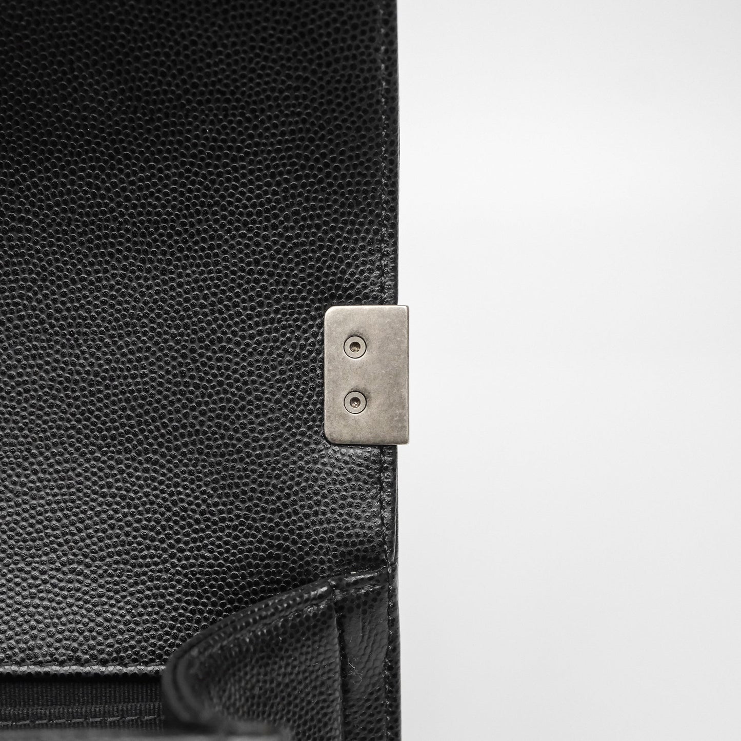 Chanel Small Boy Black Caviar Ruthenium Hardware
