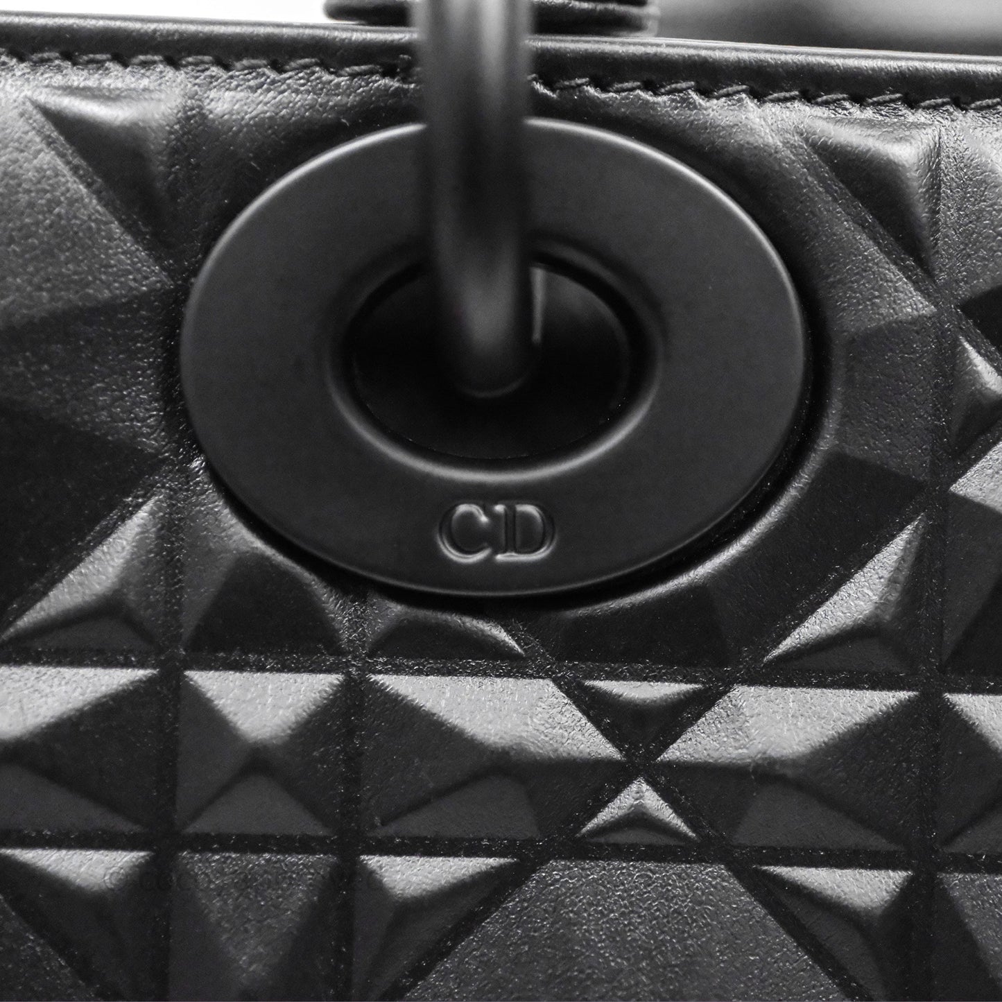 Dior Lady D-Joy Bag So Black Cannage Calfskin with Diamond Motif