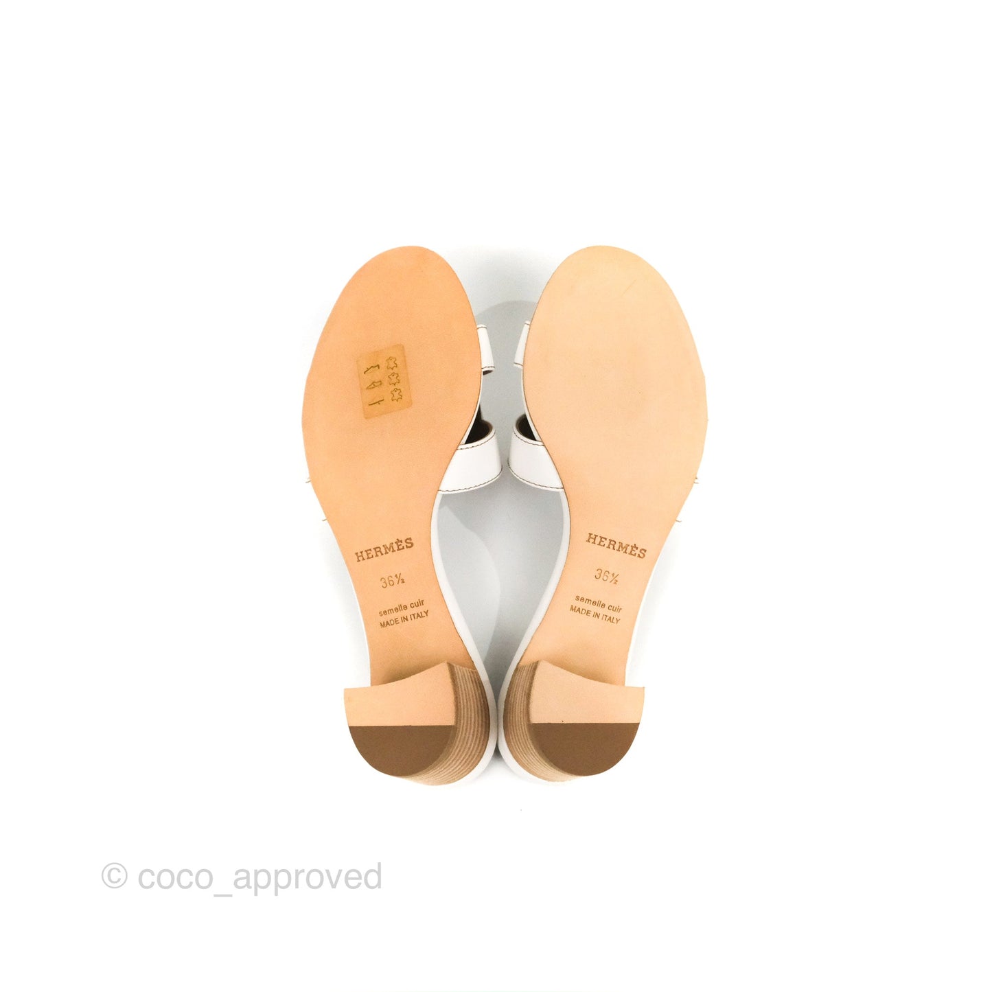 Hermès Oasis White Sandals Size 36.5