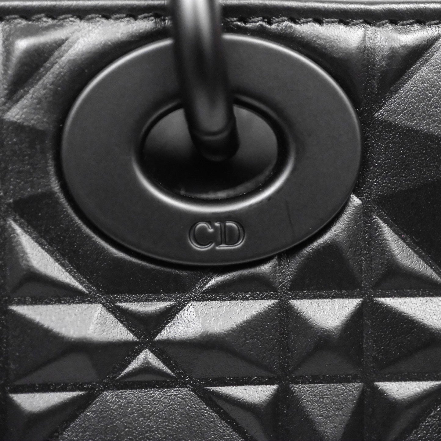 Dior Lady D-Joy Bag So Black Cannage Calfskin with Diamond Motif