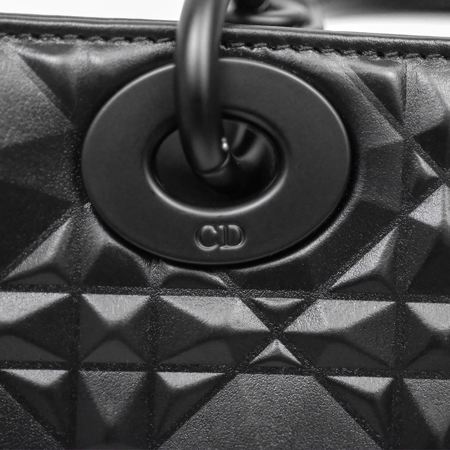 Dior Lady D-Joy Bag So Black Cannage Calfskin with Diamond Motif