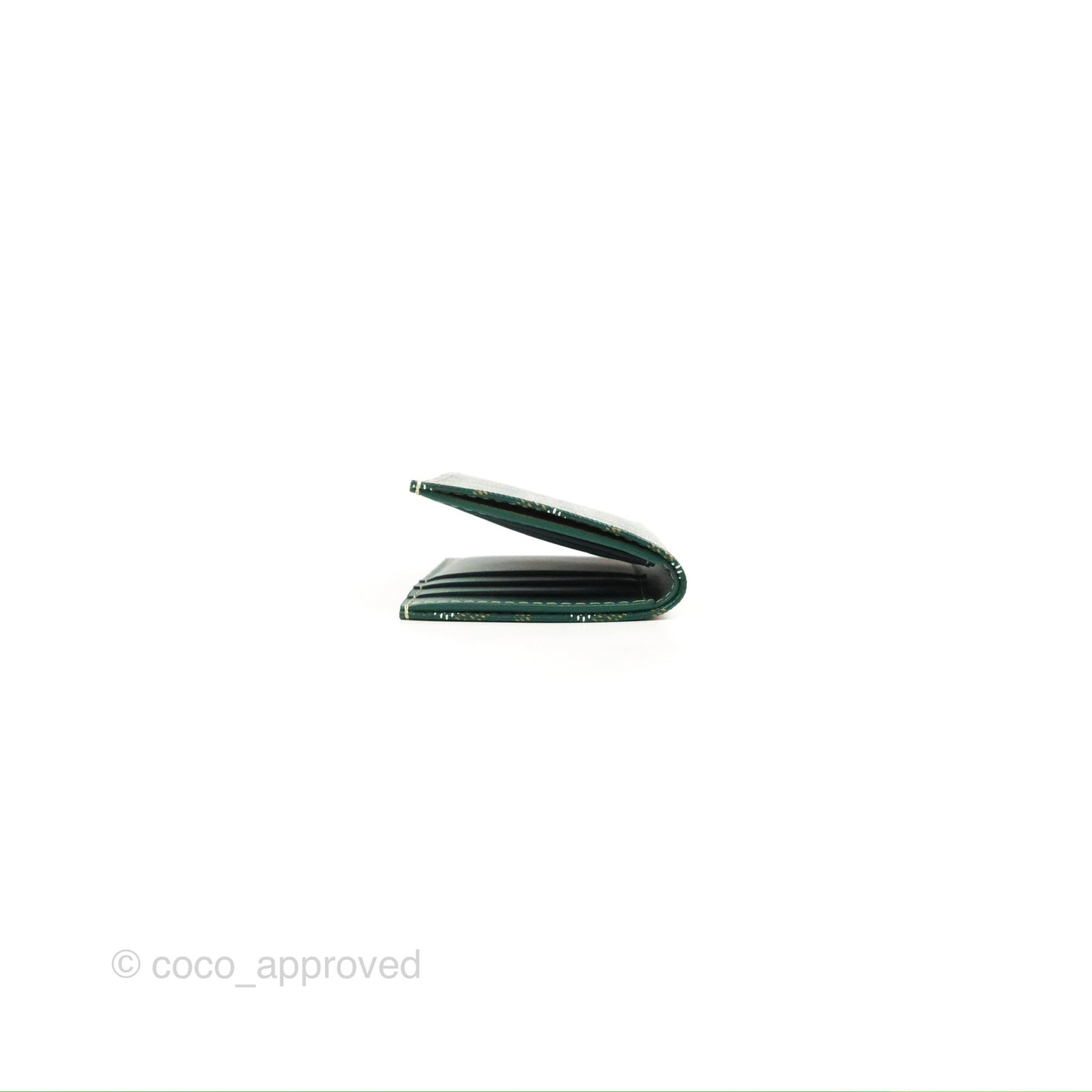 Goyard Saint Pierre Card Wallet Green Goyardine