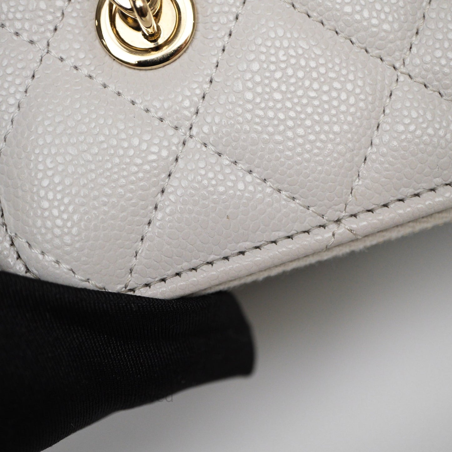 Chanel Vanity with Chain Grey Caviar Gold Hardware