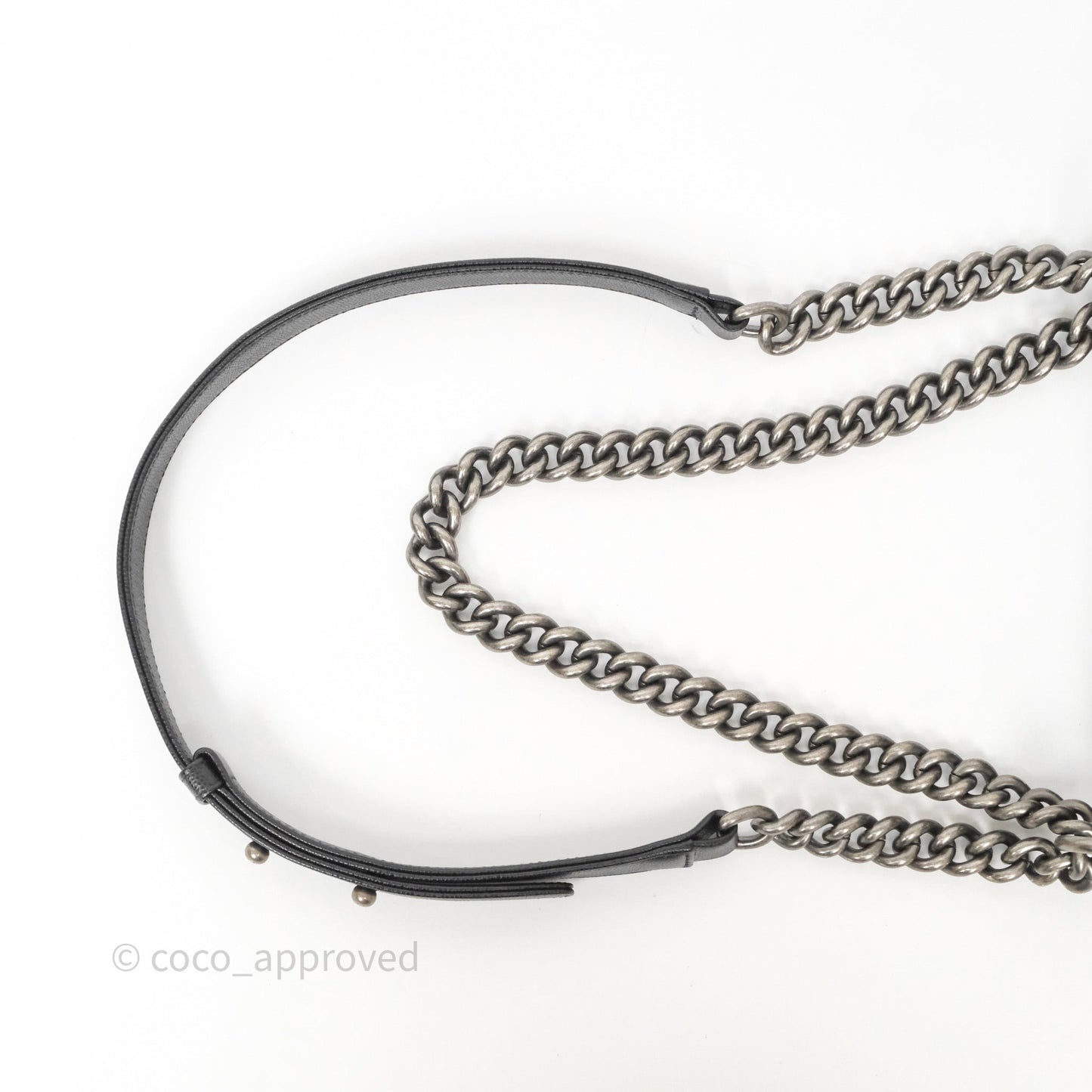 Chanel Small Boy Black Caviar Ruthenium Hardware
