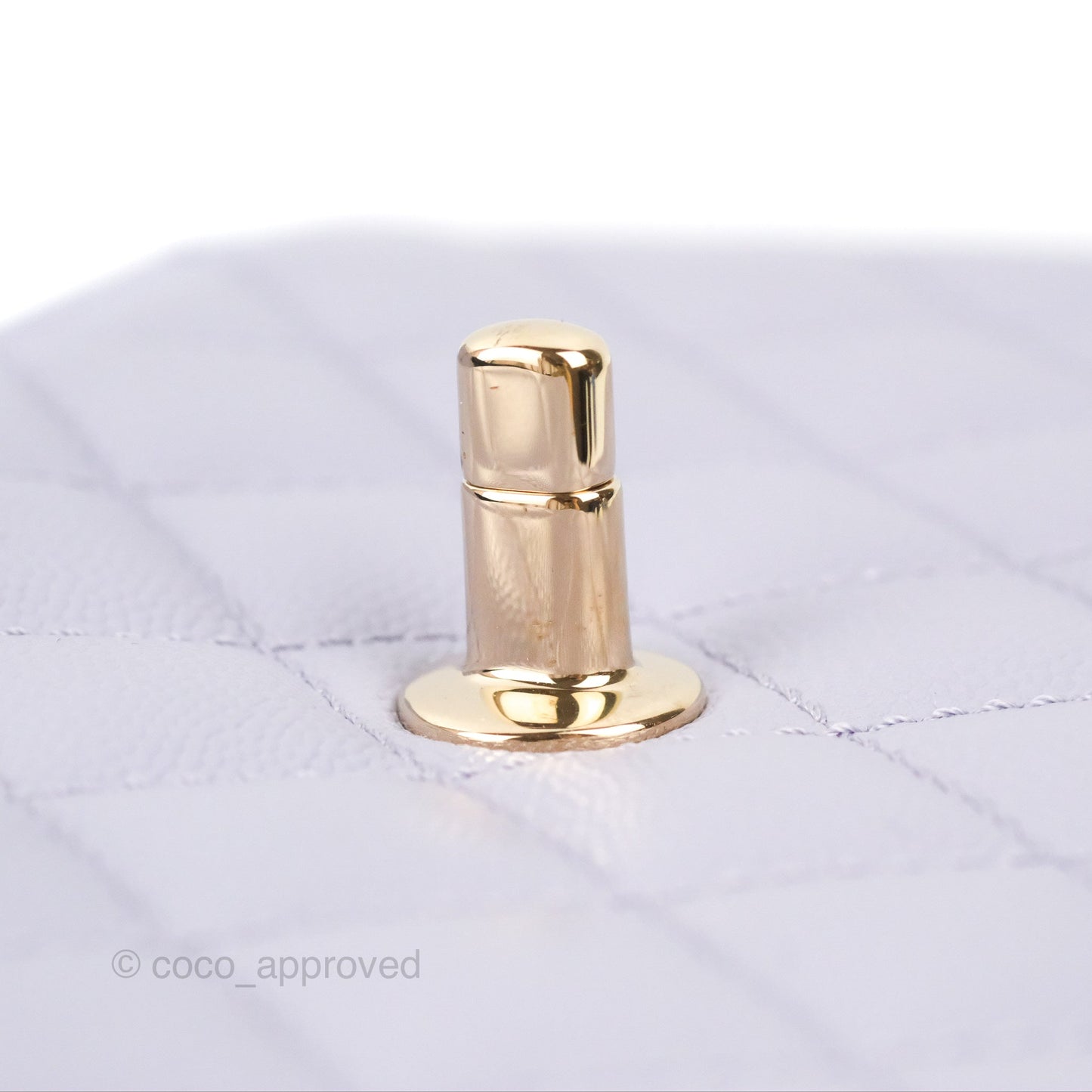 Chanel Small Coco Handle Chevron Purple Lilac Caviar Gold Hardware 21K