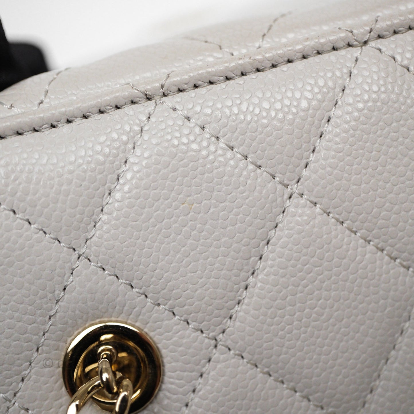 Chanel Vanity with Chain Grey Caviar Gold Hardware