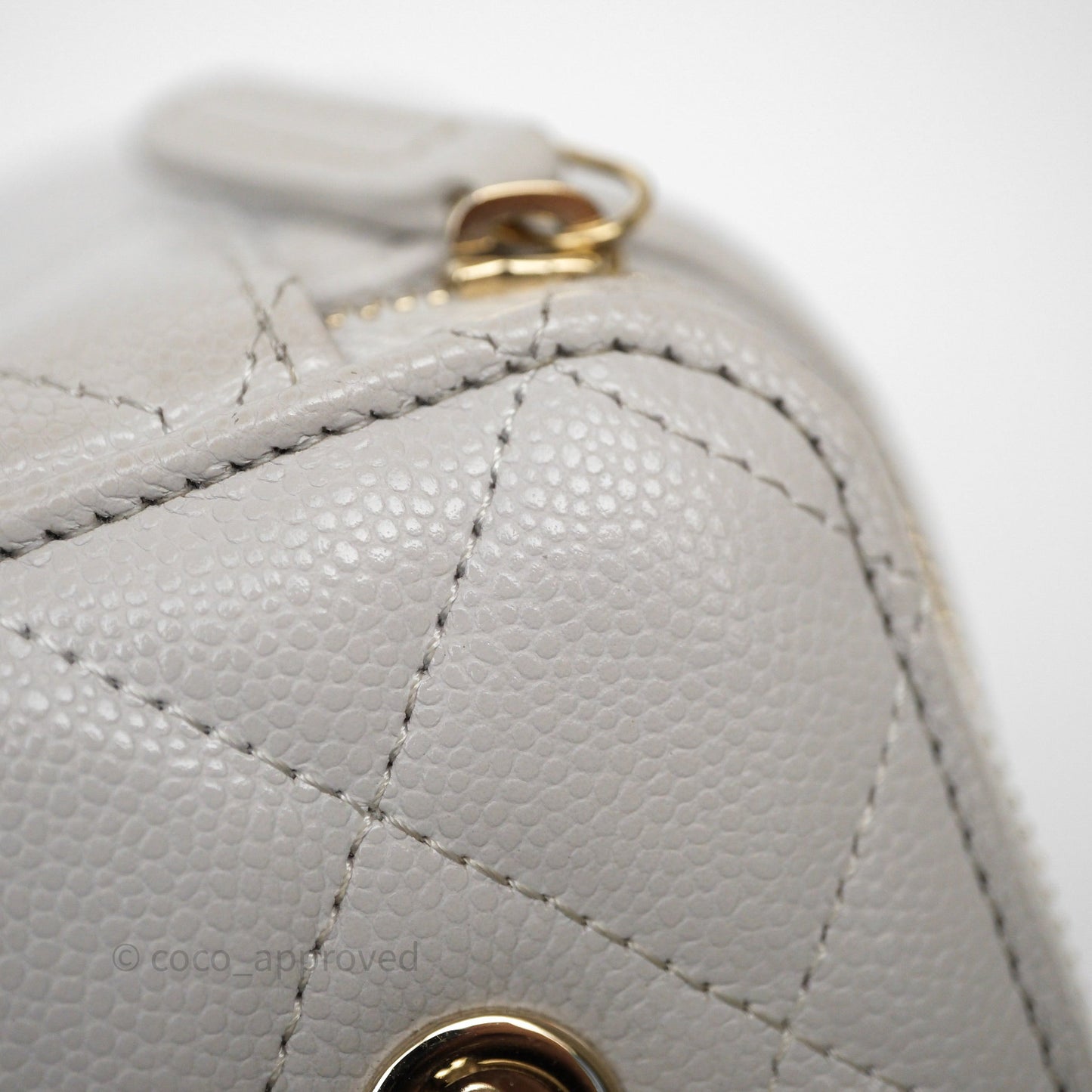 Chanel Vanity with Chain Grey Caviar Gold Hardware