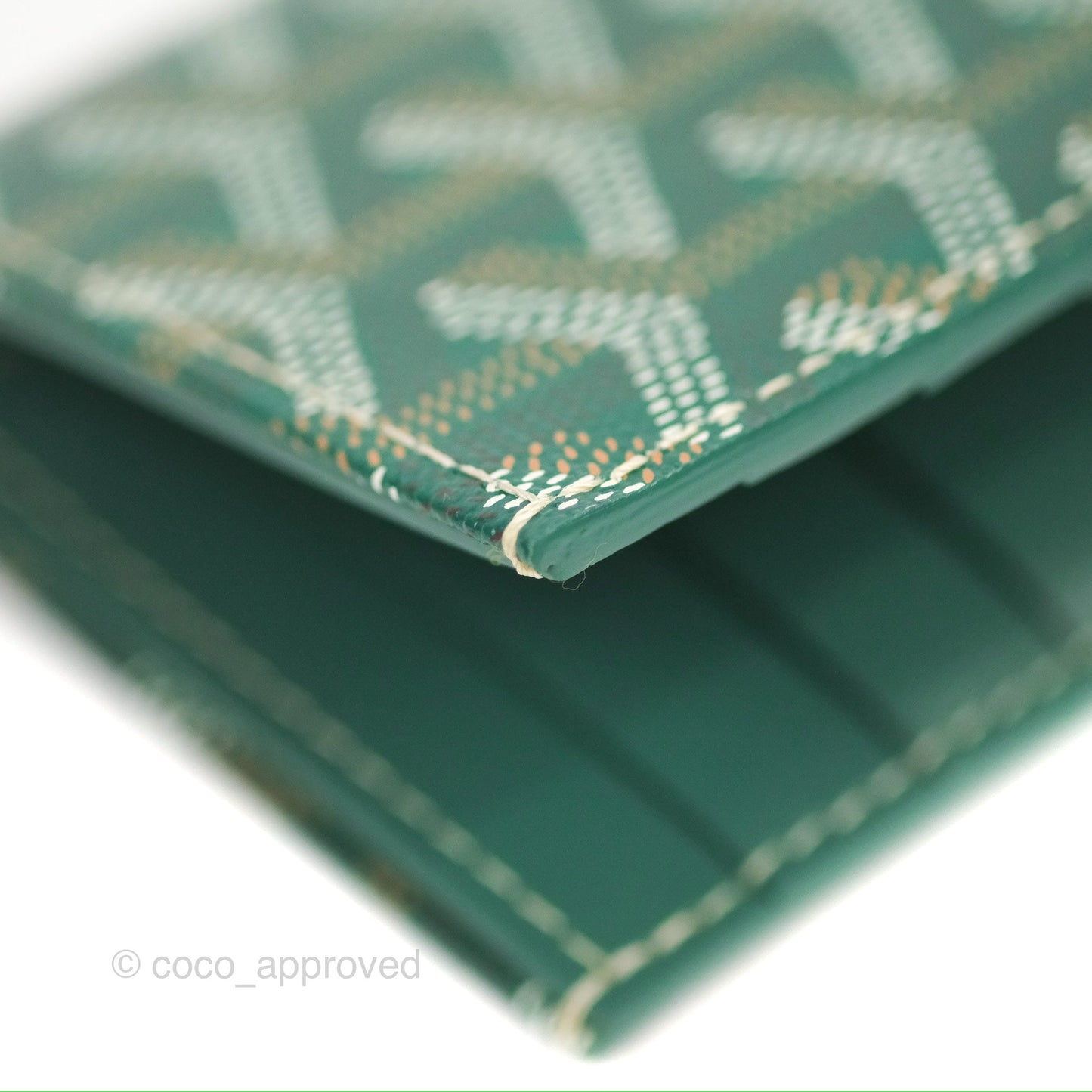 Goyard Saint Pierre Card Wallet Green Goyardine