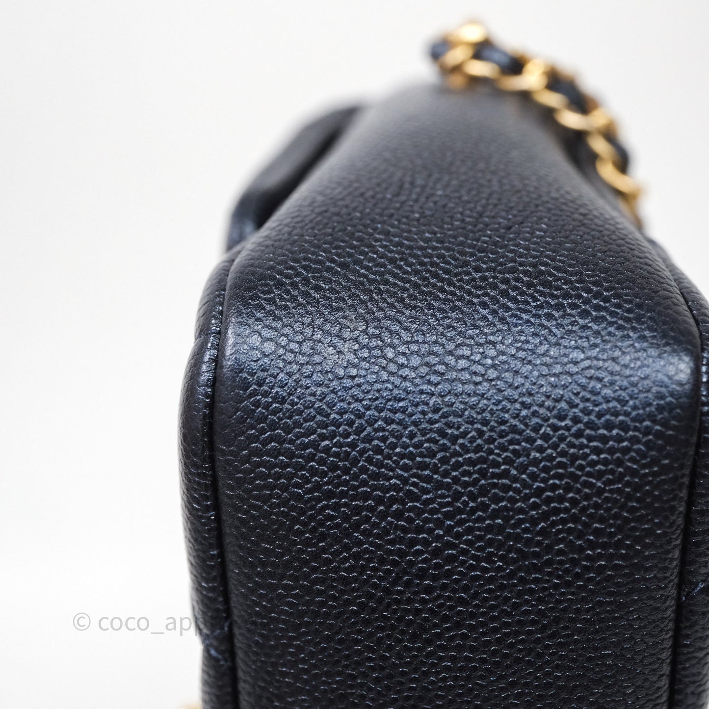 Chanel Quilted My Perfect Mini Iridescent Dark Navy Caviar Aged Gold Hardware