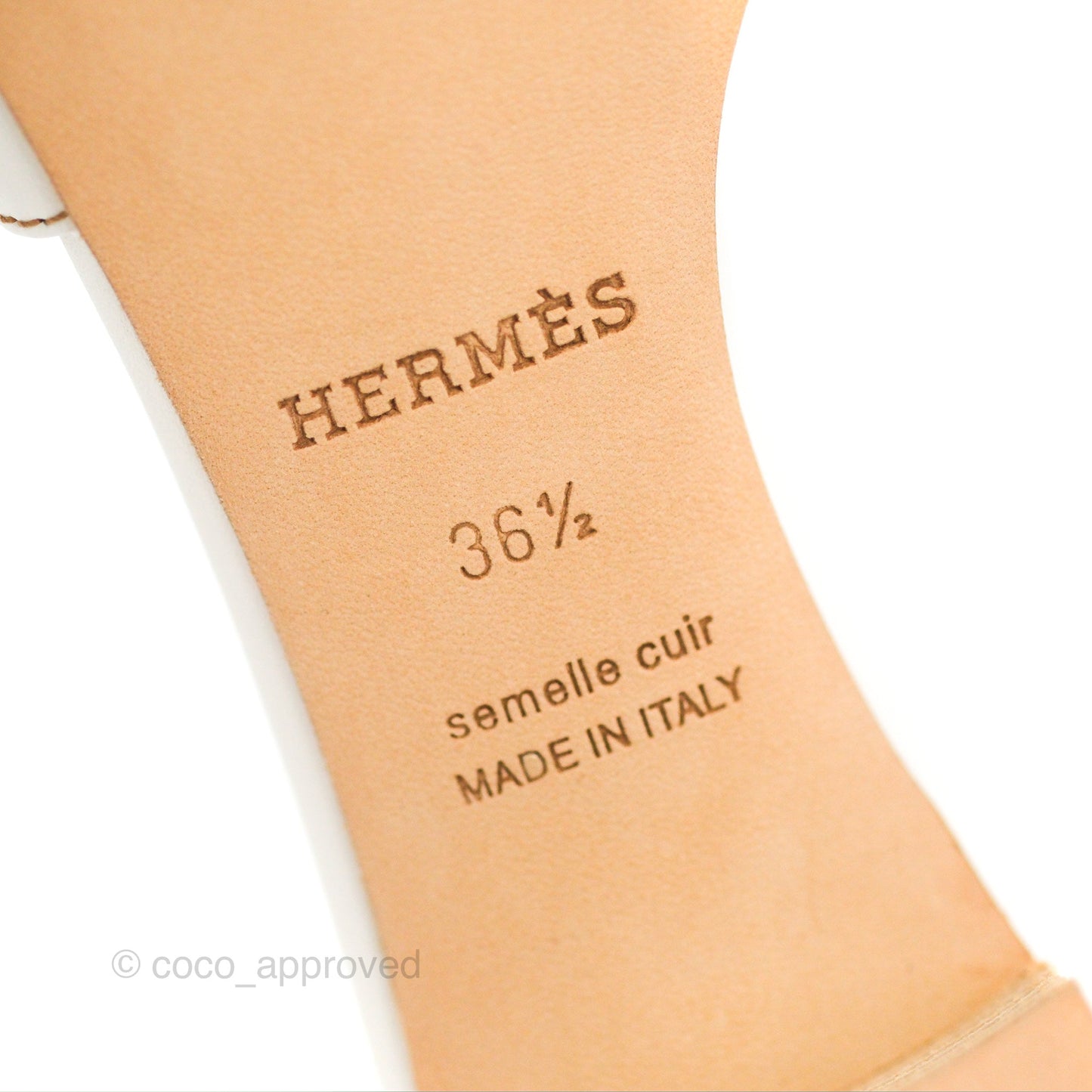 Hermès Oasis White Sandals Size 36.5