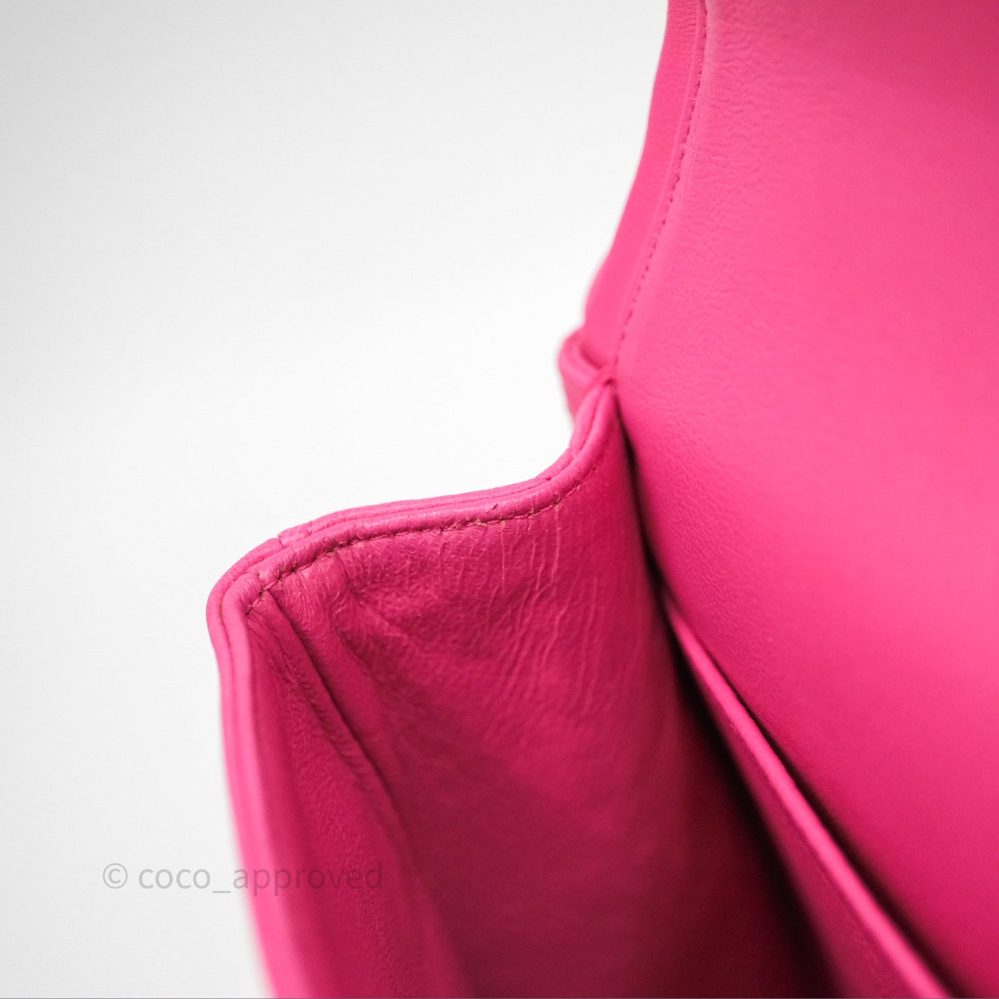 Chanel Classic M/L Medium Flap Quilted Hot Pink Lambskin Silver Hardware