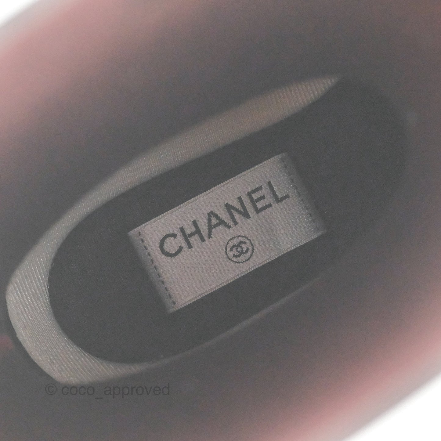 Chanel CC Black Rubber Rain Boots Size 35