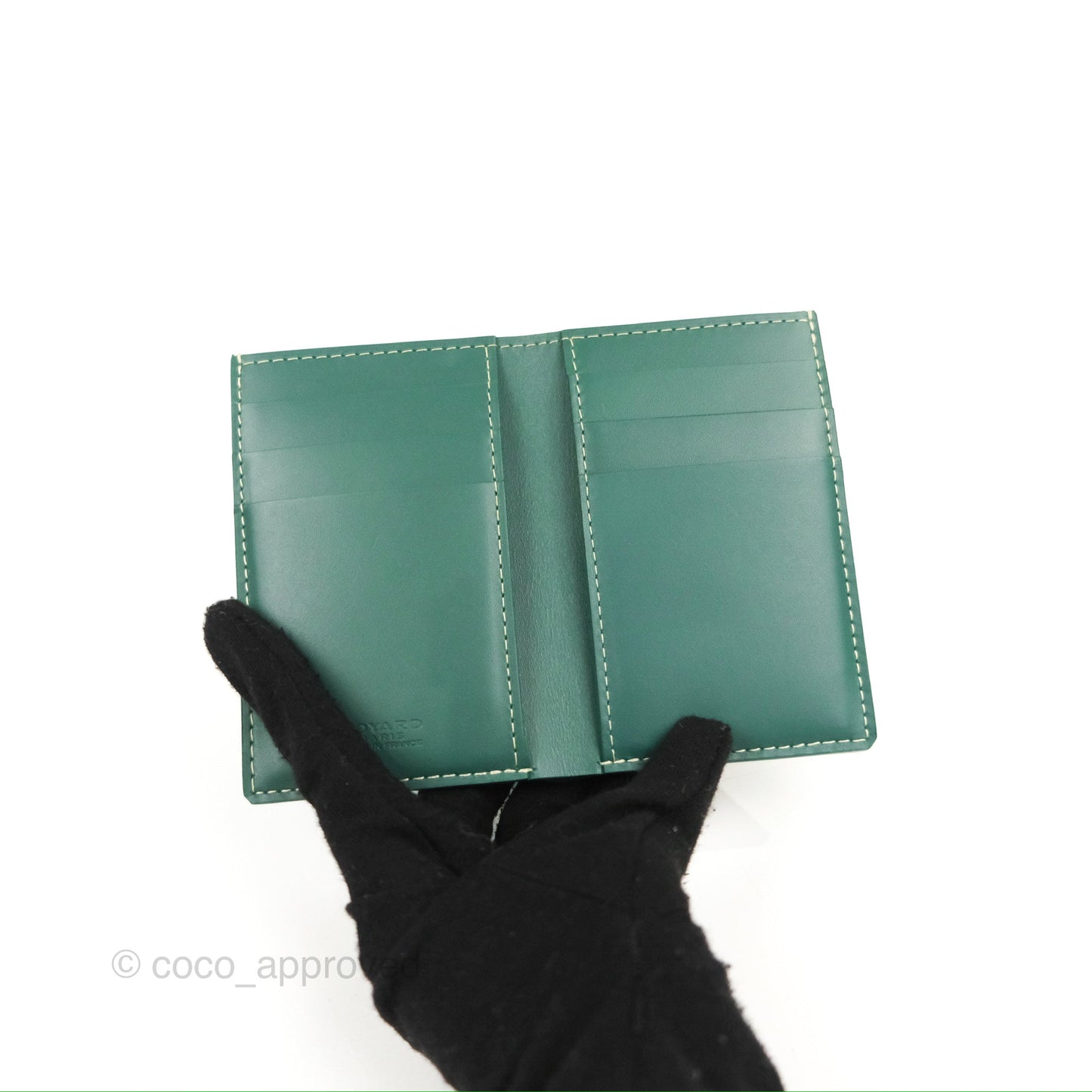 Goyard Saint Pierre Card Wallet Green Goyardine