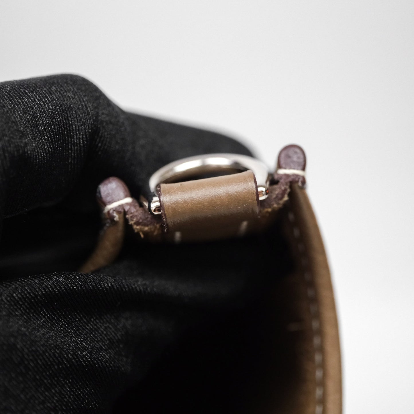 Hermès Mini Evelyne 16 Etoupe 18 Clemence Palladium Hardware with Bleu Indigo Strap