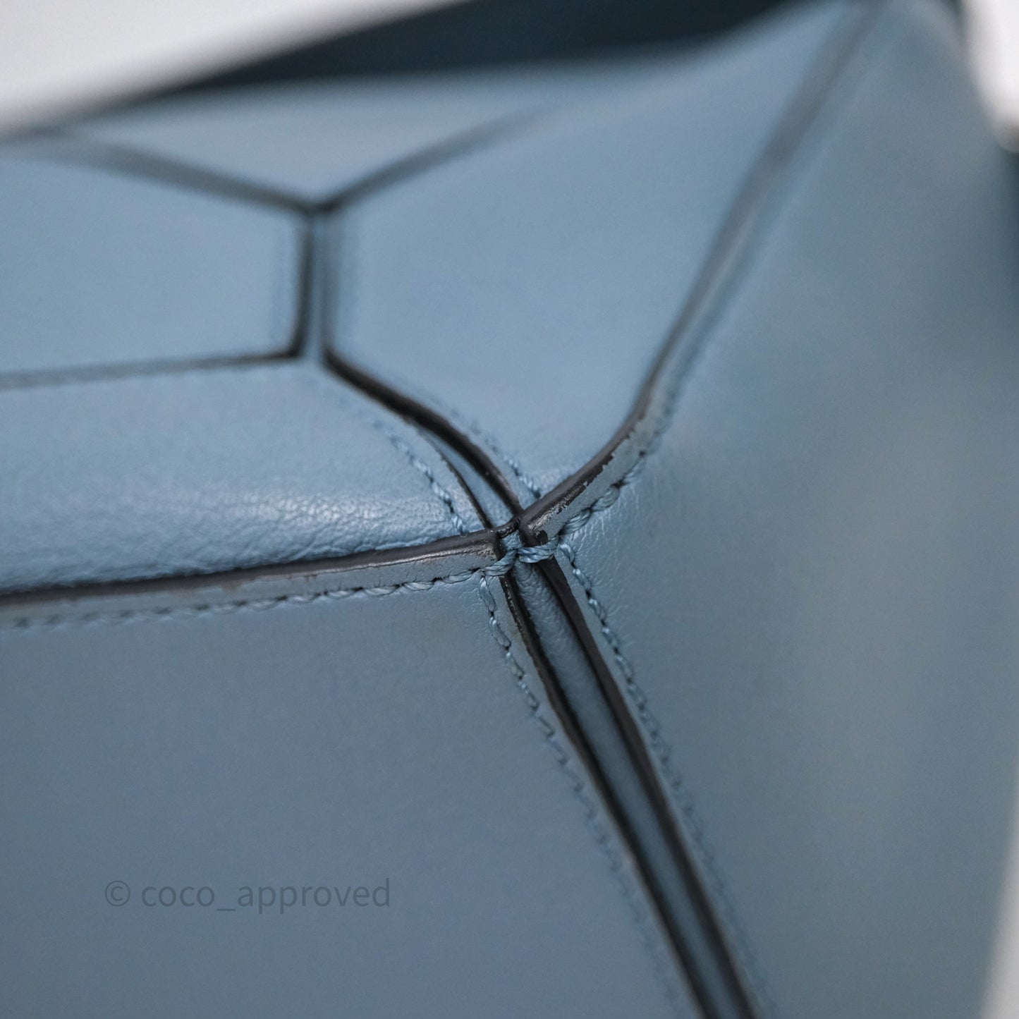 Loewe Small Puzzle Bag Stone Blue Calfskin