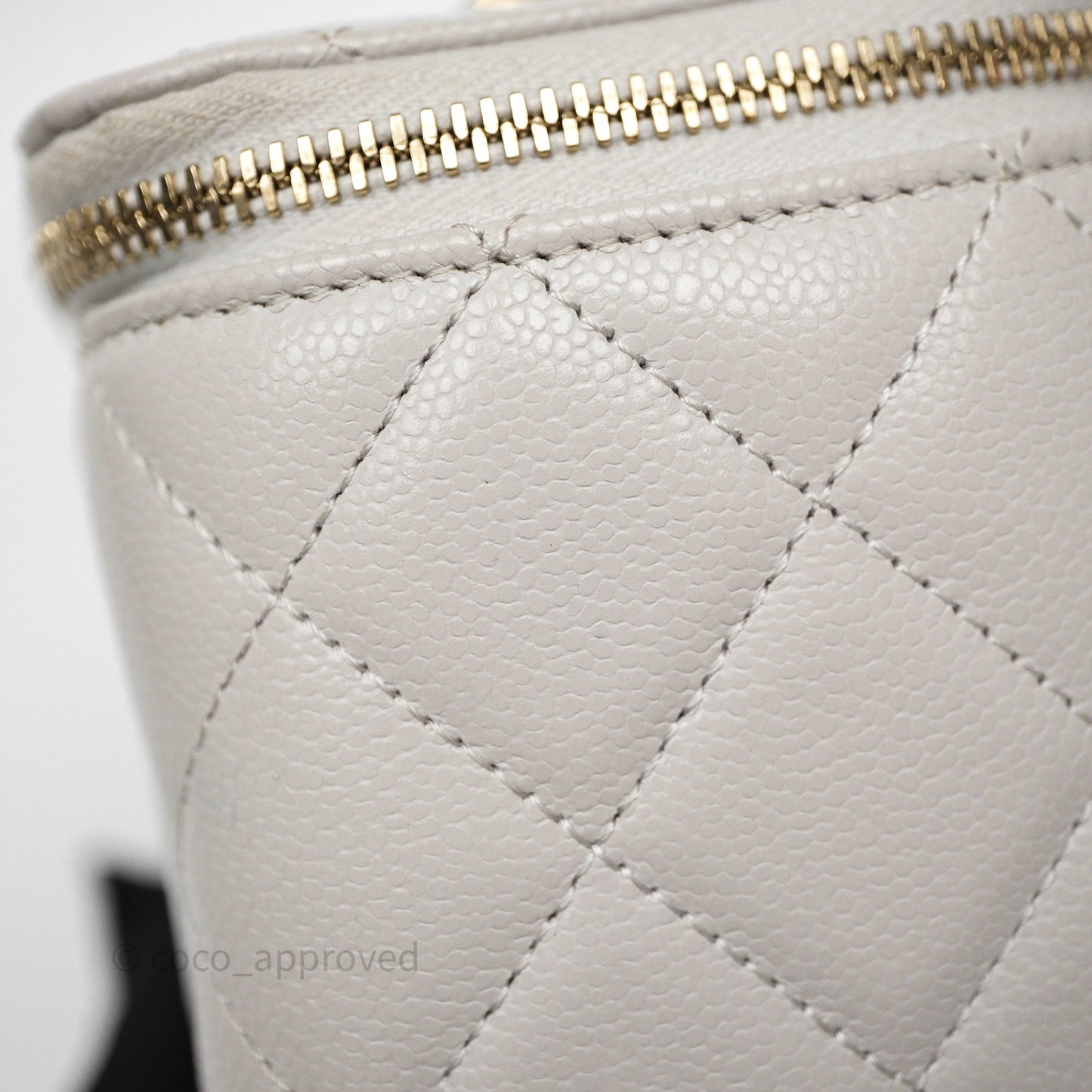Chanel Vanity with Chain Grey Caviar Gold Hardware