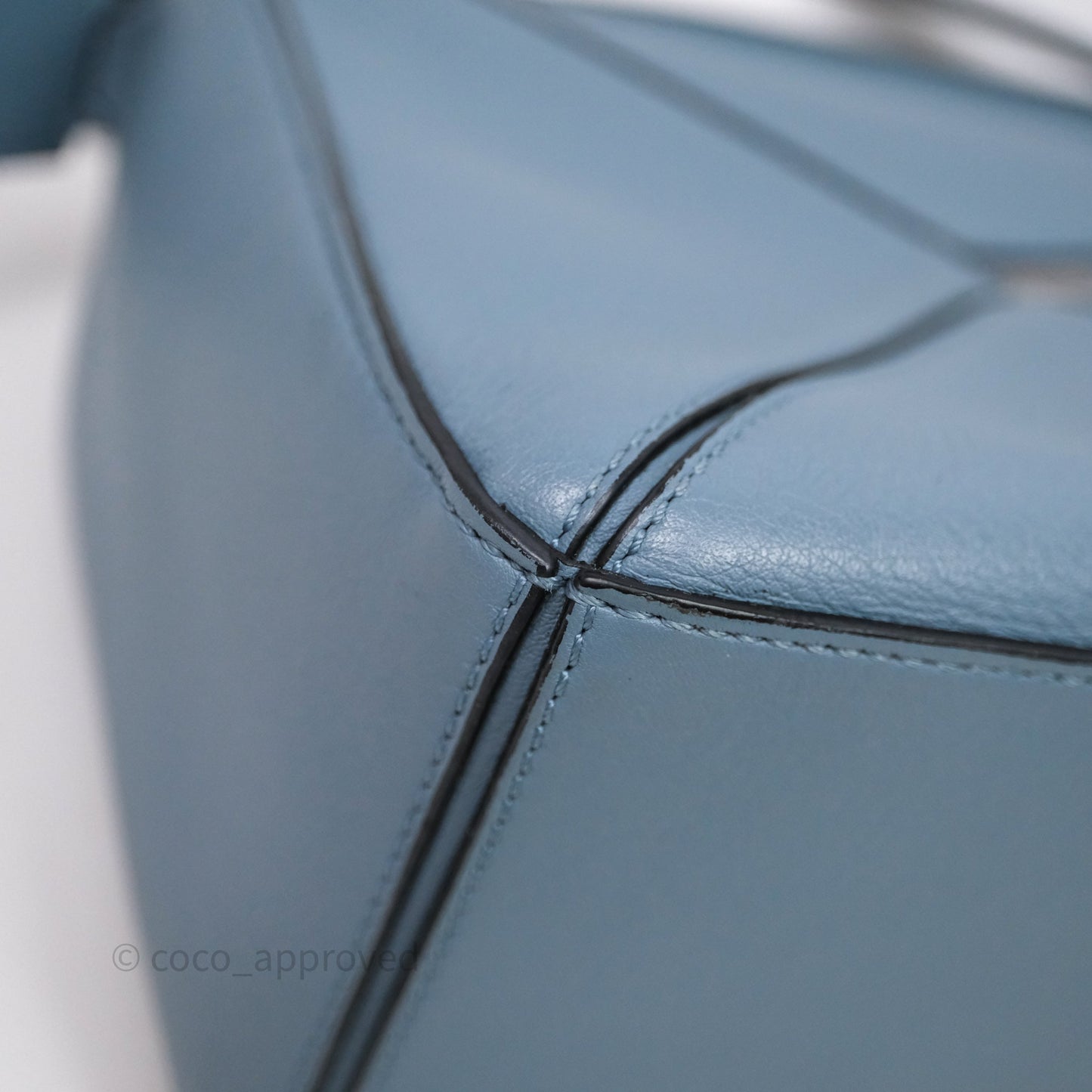 Loewe Small Puzzle Bag Stone Blue Calfskin