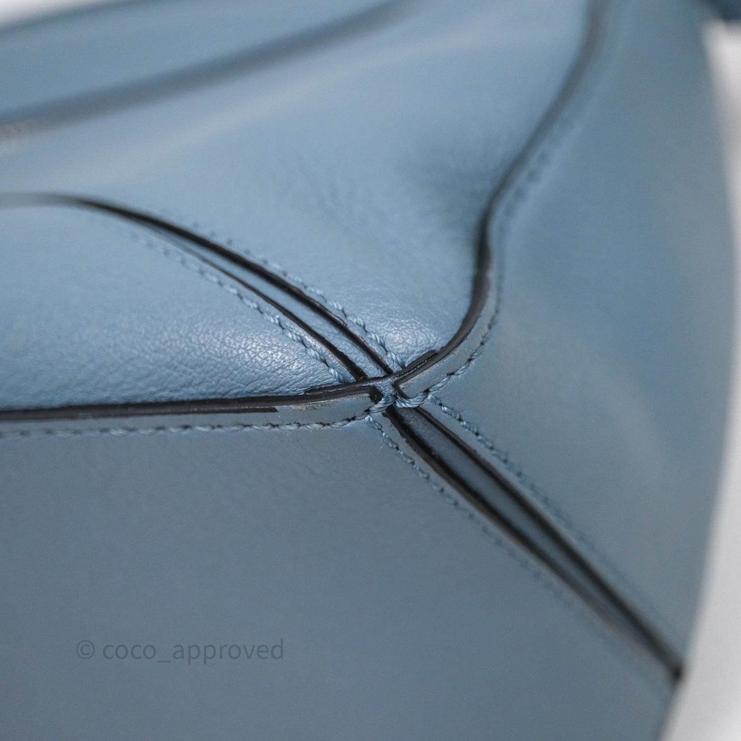 Loewe Small Puzzle Bag Stone Blue Calfskin