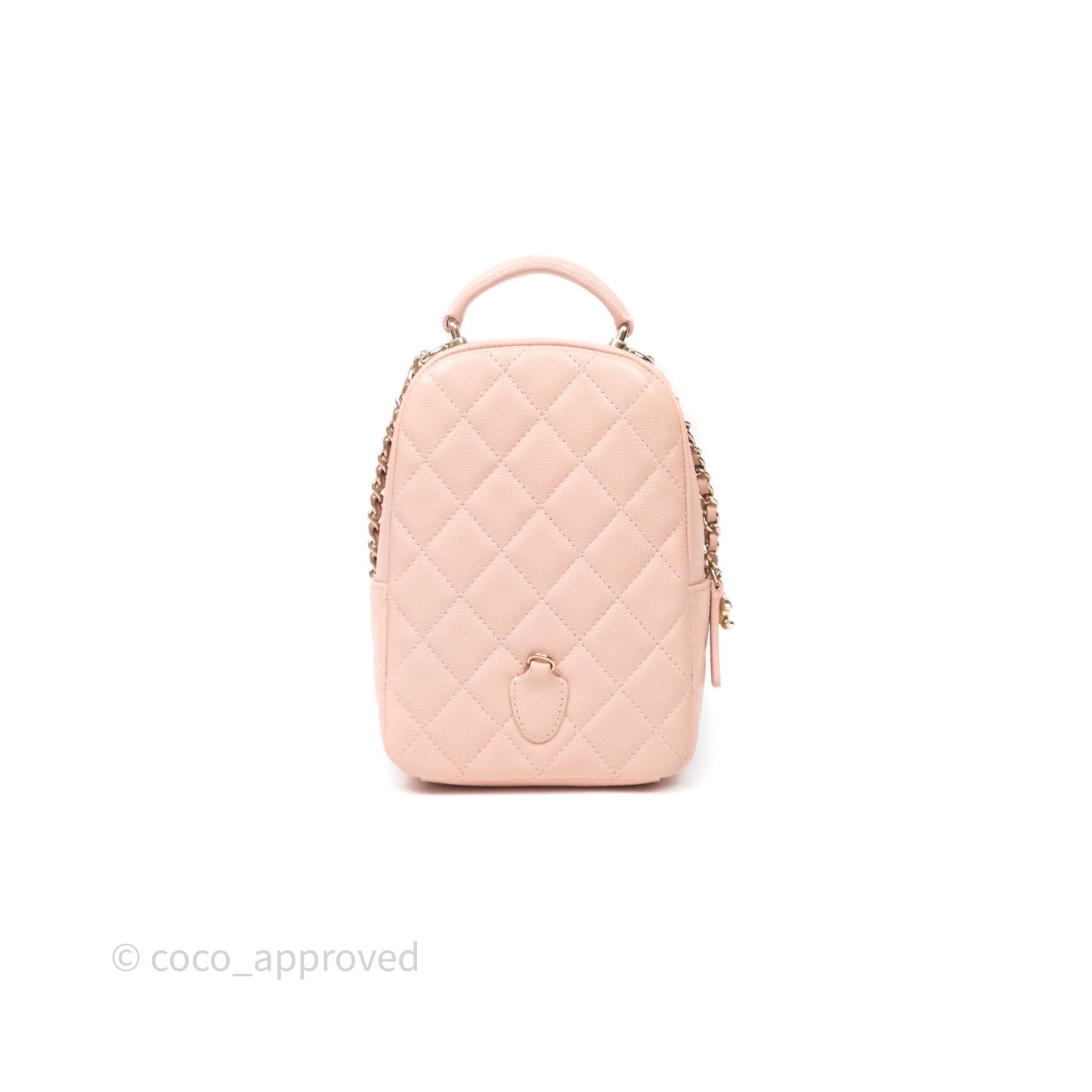Chanel Classic Mini Backpack Pink Caviar Gold Hardware