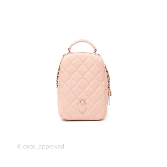 Chanel Classic Mini Backpack Pink Caviar Gold Hardware
