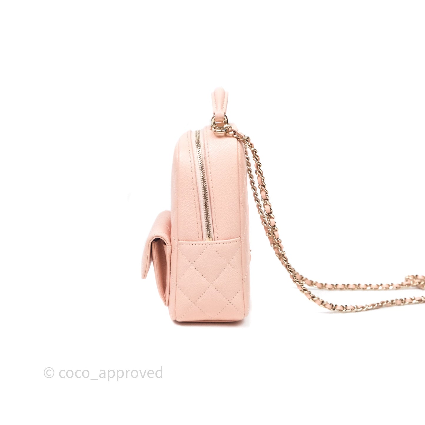 Chanel Classic Mini Backpack Pink Caviar Gold Hardware