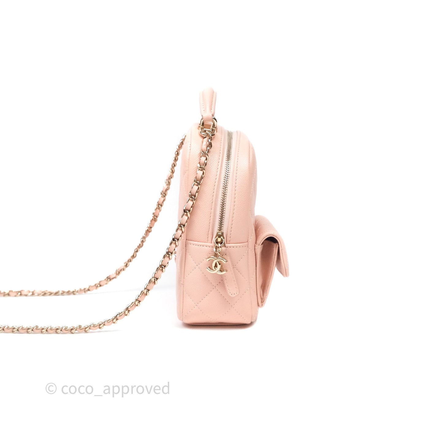 Chanel Classic Mini Backpack Pink Caviar Gold Hardware