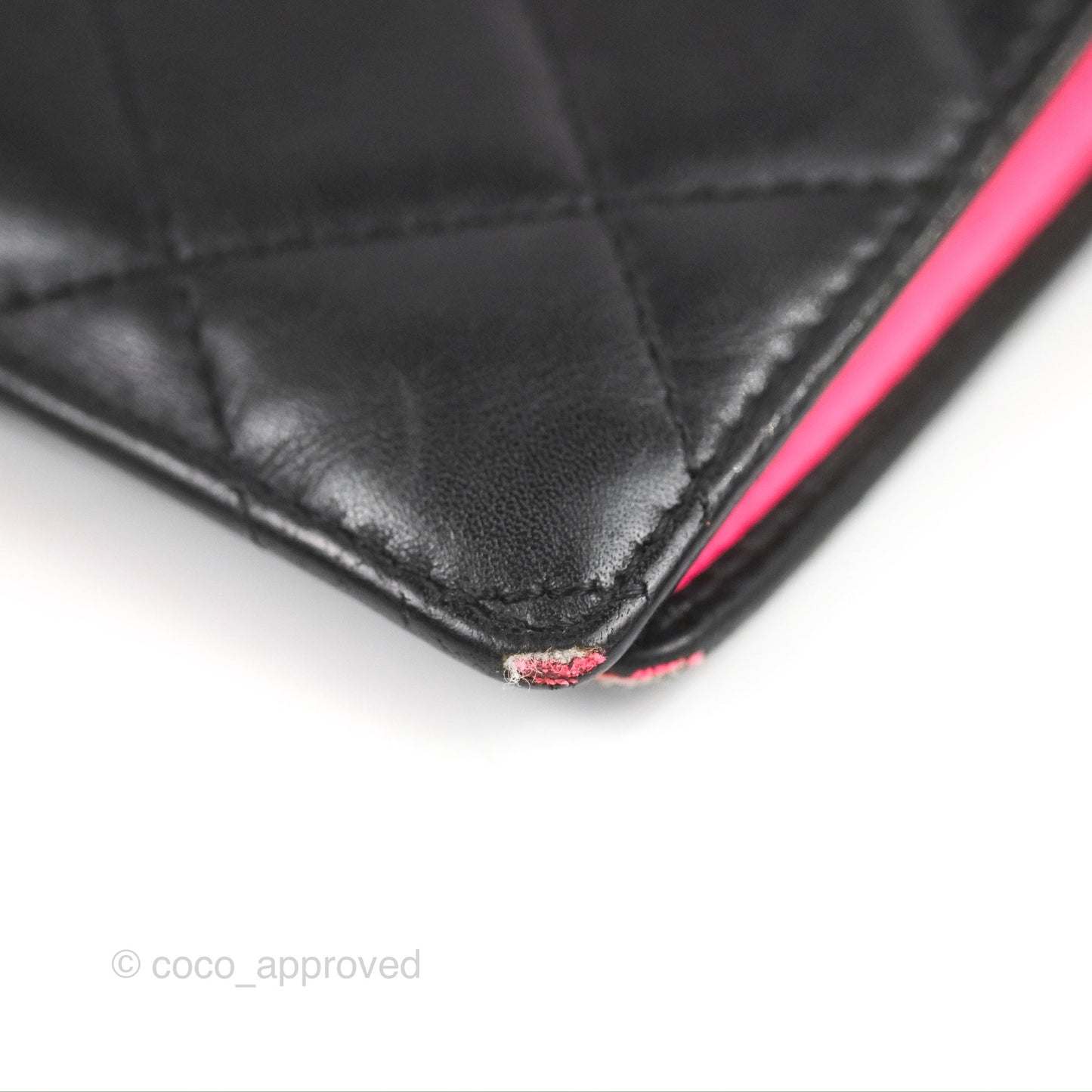 Chanel Quilted Cambon Yen Wallet Black Calfskin Silver Hardware