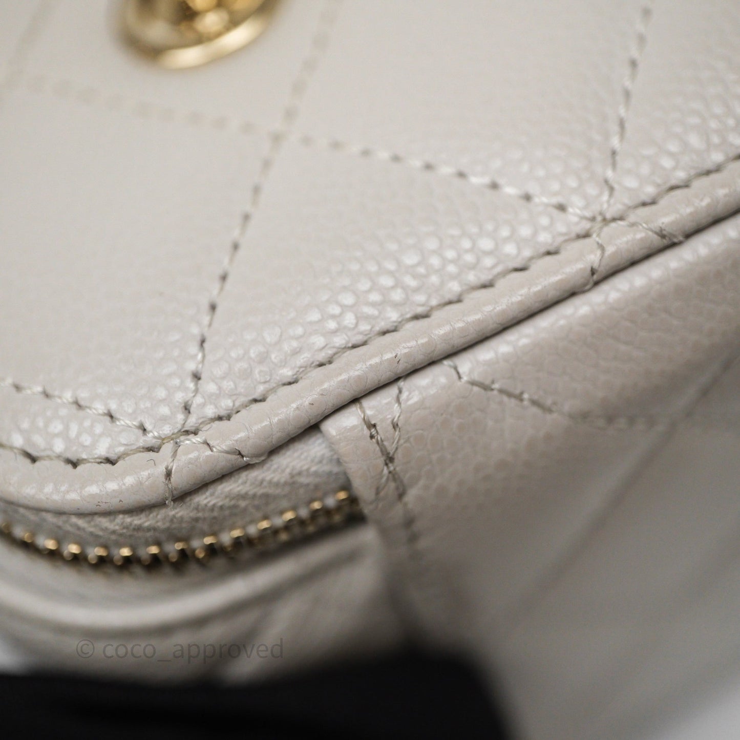 Chanel Vanity with Chain Grey Caviar Gold Hardware