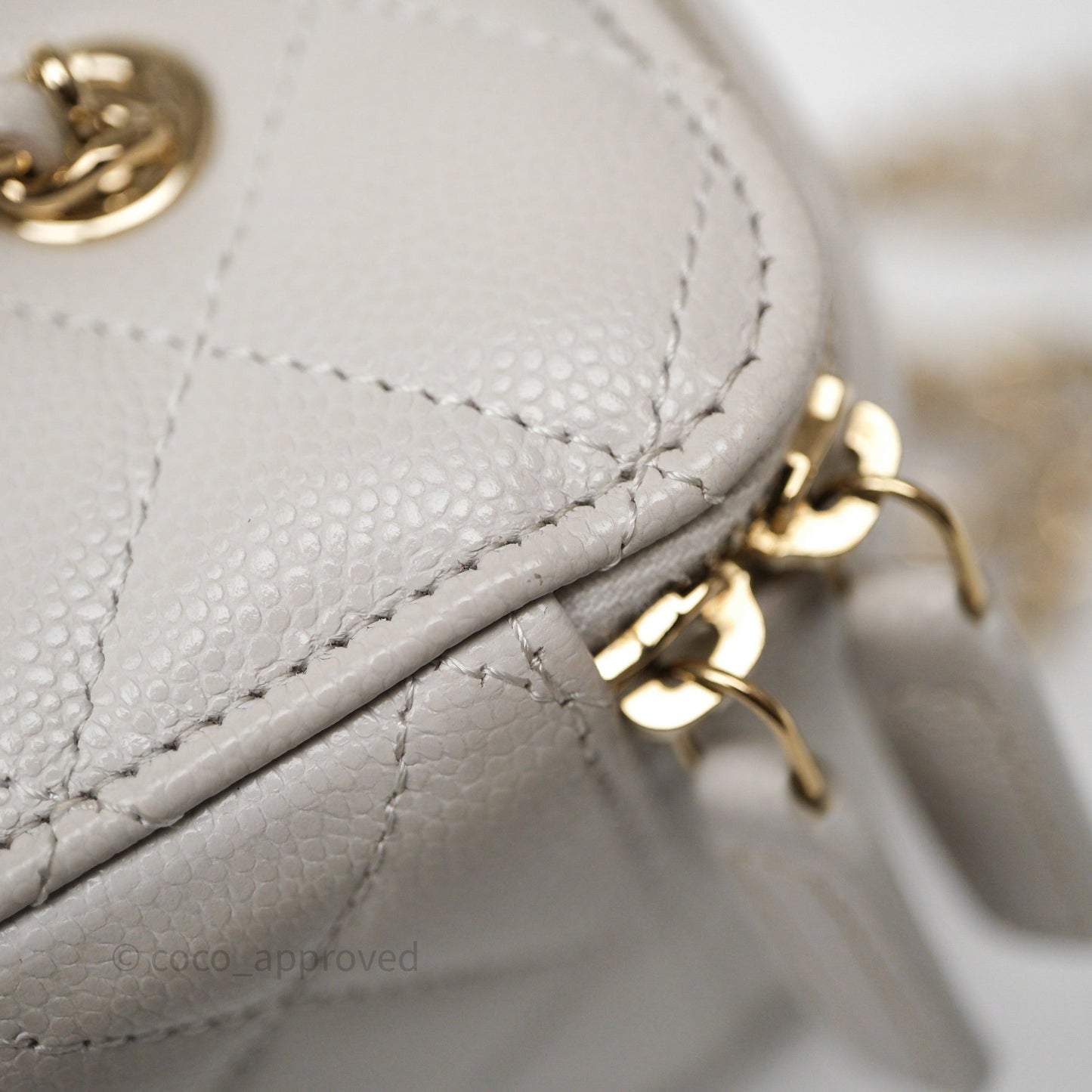 Chanel Vanity with Chain Grey Caviar Gold Hardware