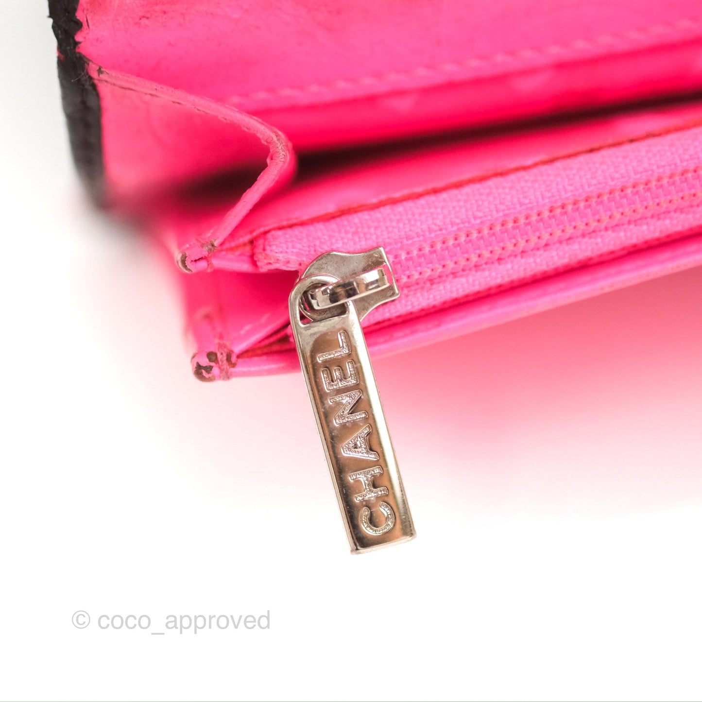 Chanel Quilted Cambon Yen Wallet Black Calfskin Silver Hardware