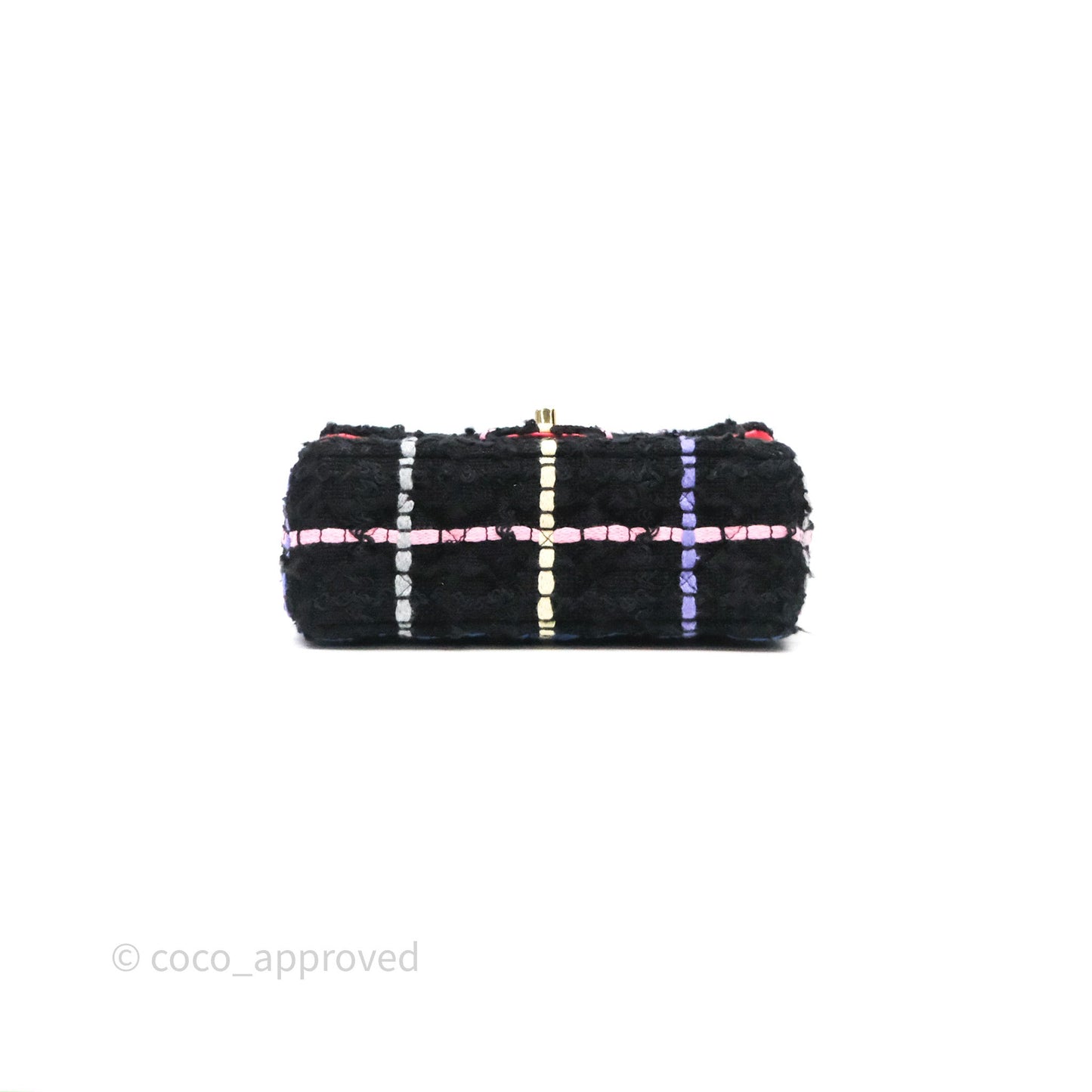 Chanel Mini Rectangular Flap Multicolor Tweed Gold Hardware