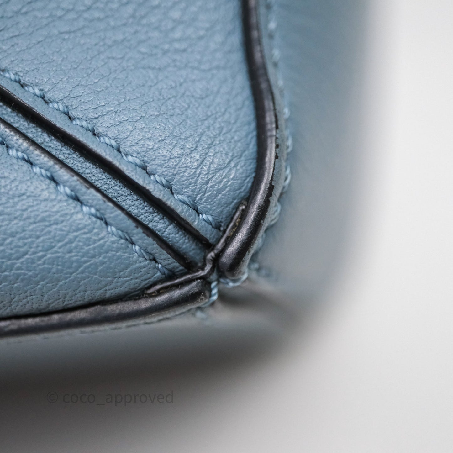 Loewe Small Puzzle Bag Stone Blue Calfskin