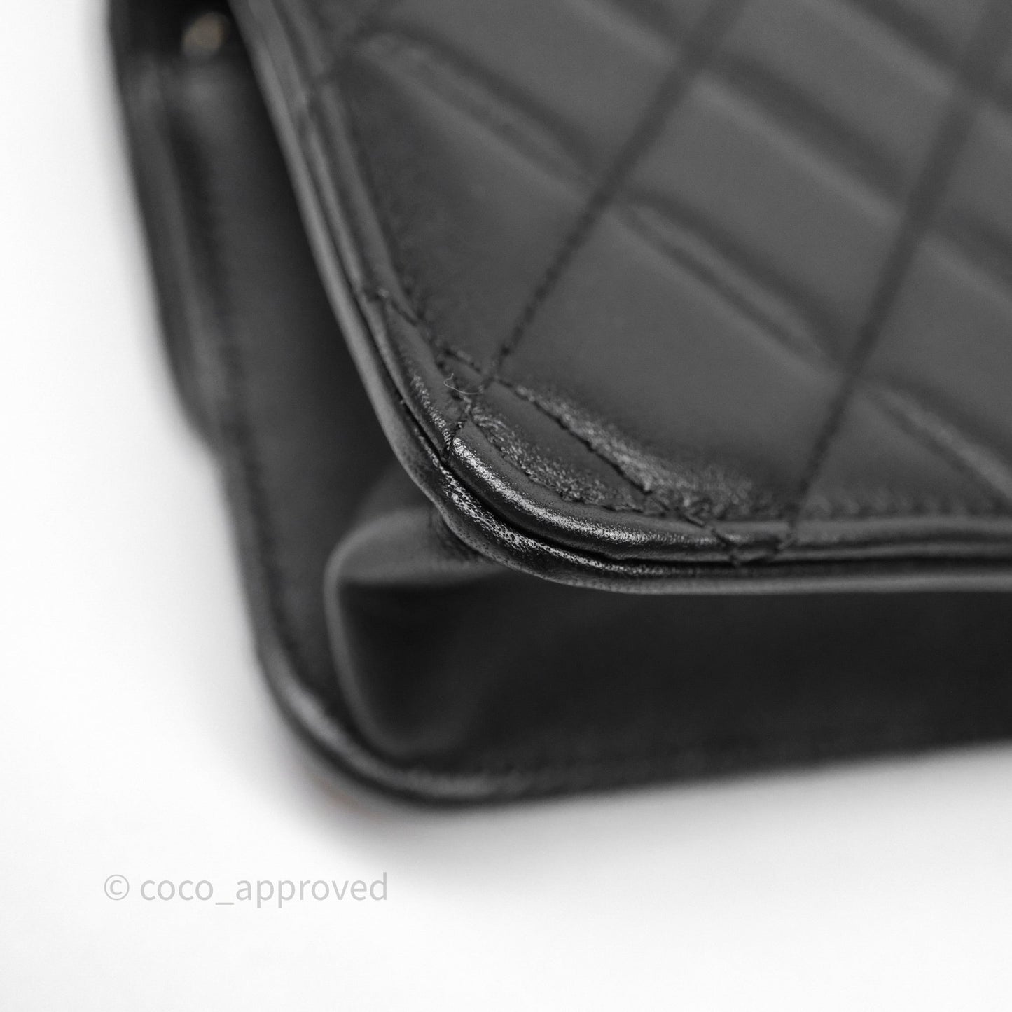 Chanel Top Handle Mini WOC Phone Holder Black Lambskin Gold Hardware