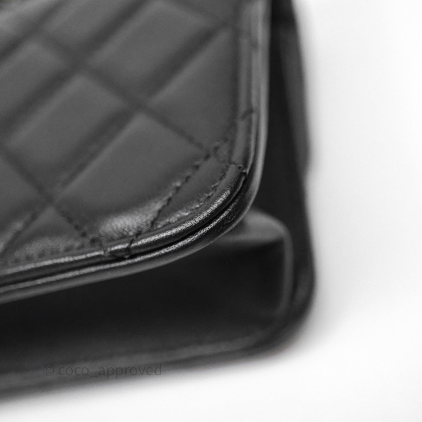 Chanel Top Handle Mini WOC Phone Holder Black Lambskin Gold Hardware